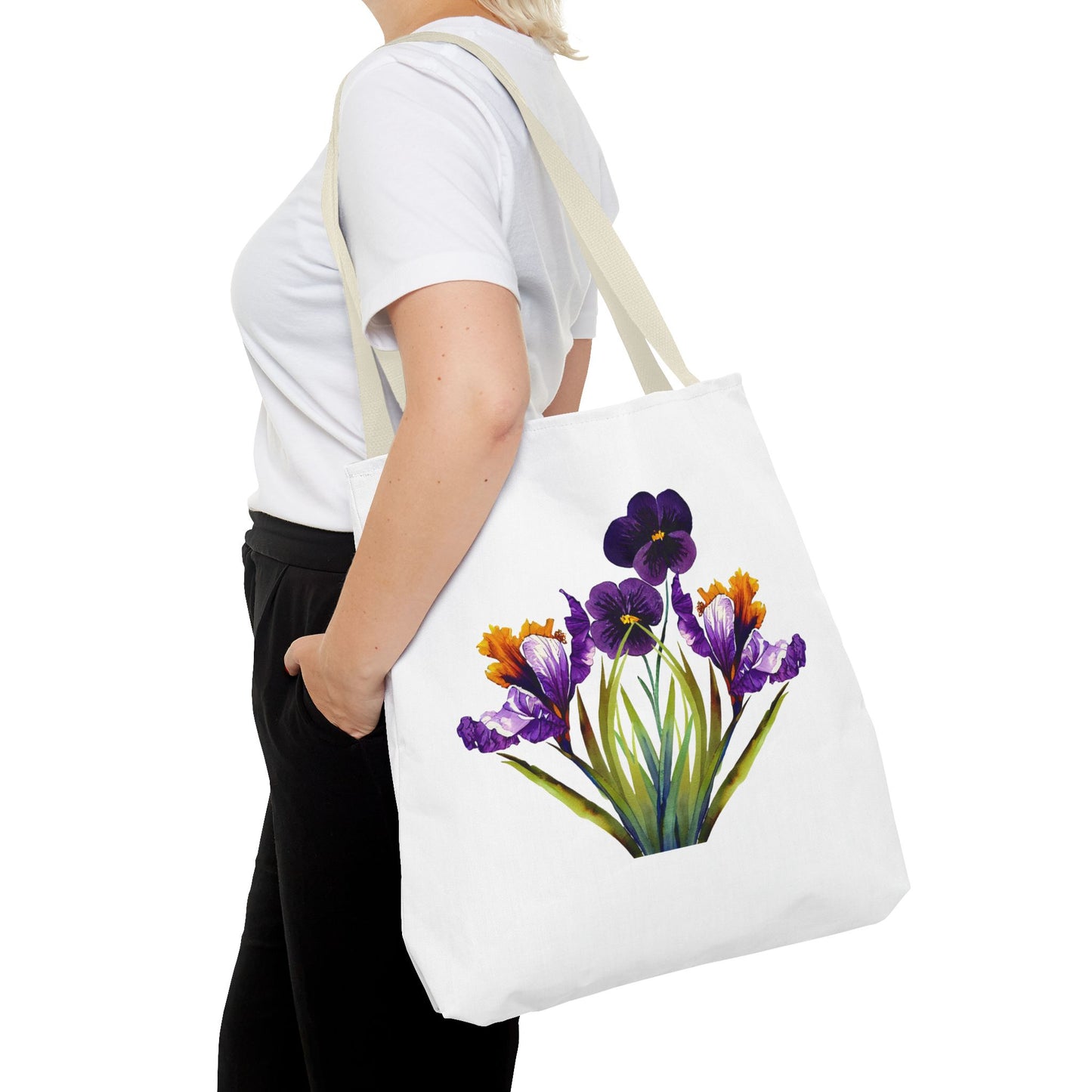 Floral Tote Bag, Reusable Grocery Tote