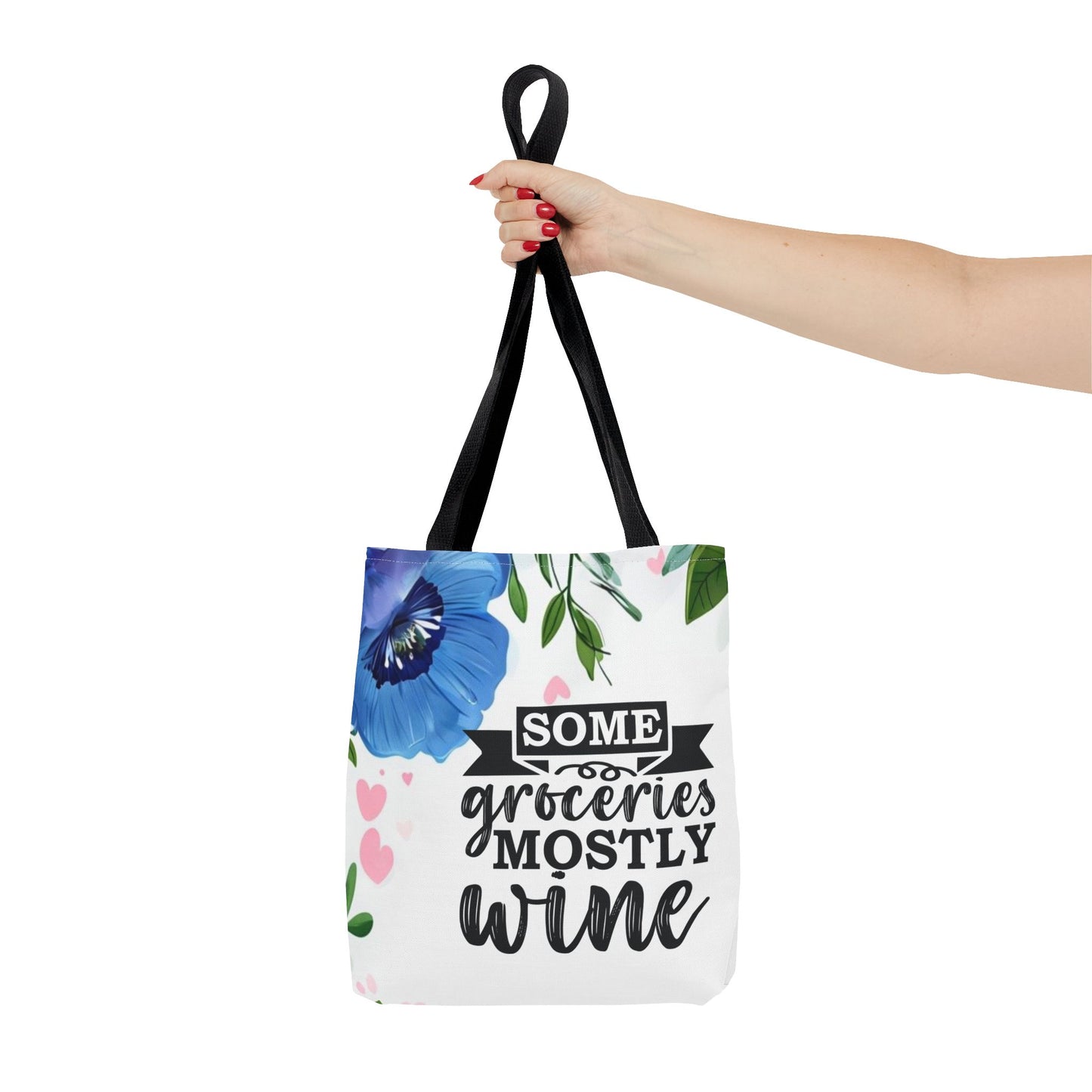 Grocery and Wine Lover Tote Bag,