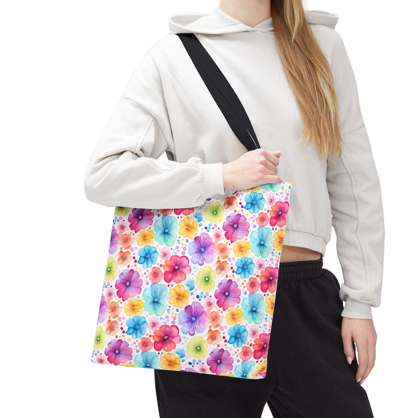 Vibrant Floral Tote Bag, Perfect Gift for Mother's Day, Bright Summer Accessory