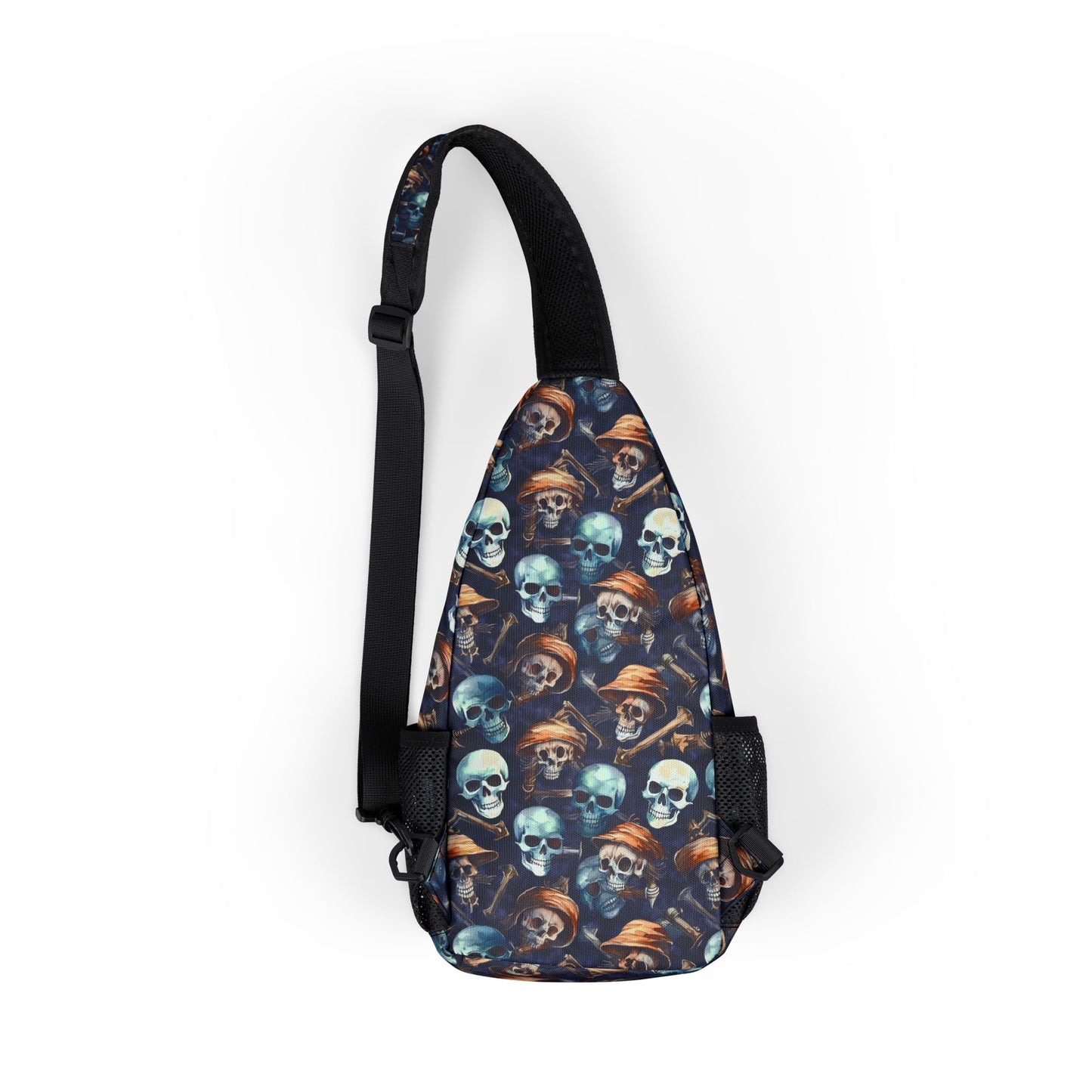 Skull Pattern Chest Bag, Edgy Accessory for Alternative Fashion