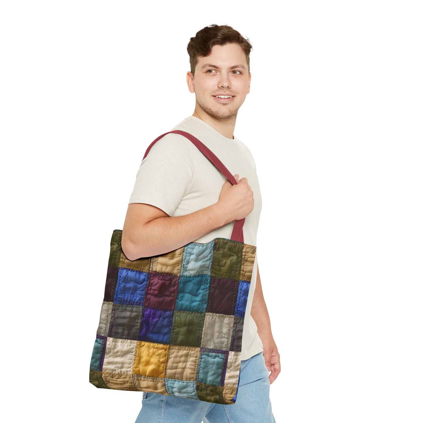 Colorful Patchwork Tote Bag, Stylish & Functional Carryall for Everyday Use