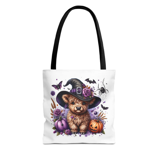 Halloween Cow Witch Tote Bag
