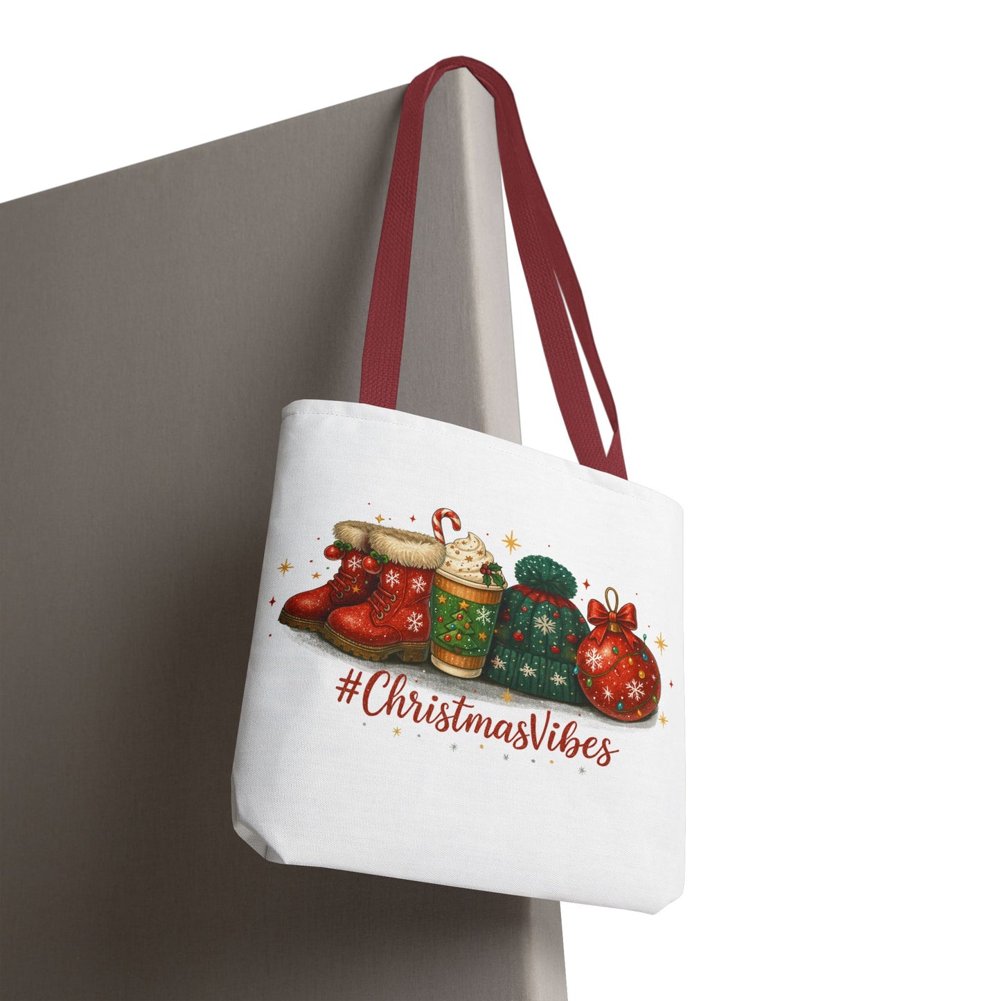 Christmas Vibes Tote Bag for Holiday Shopping