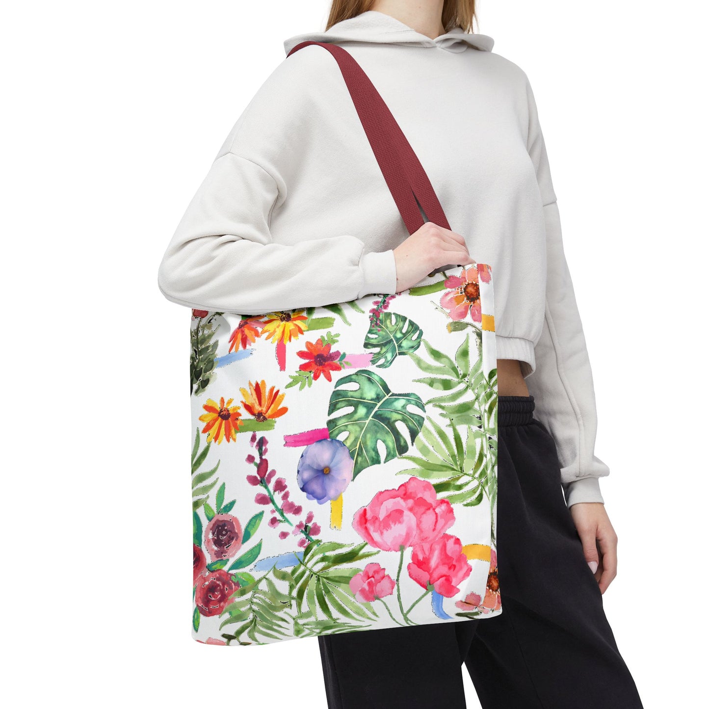 Floral Print Tote Bag