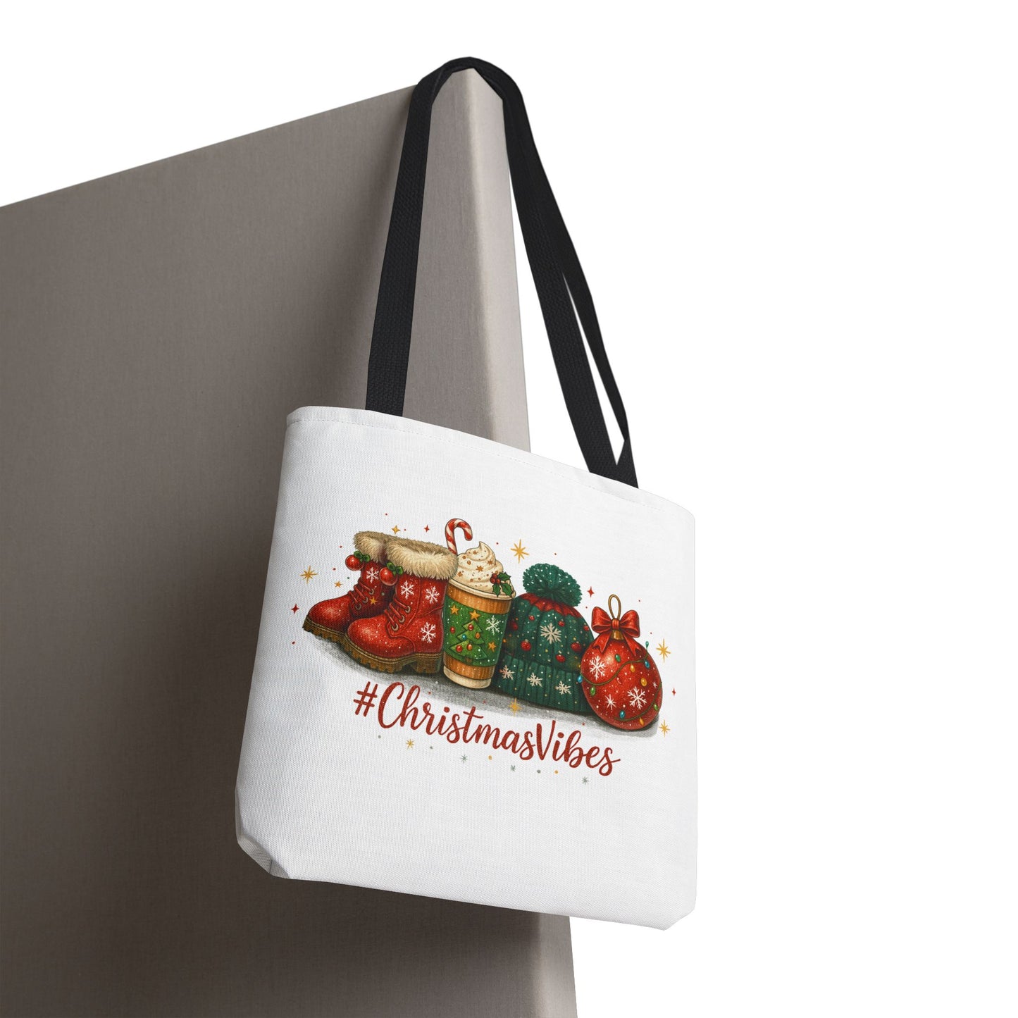 Christmas Vibes Tote Bag for Holiday Shopping