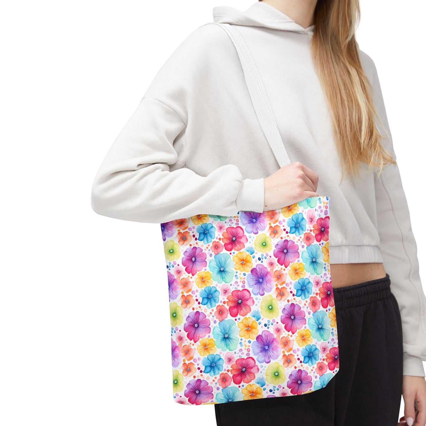 Vibrant Floral Tote Bag, Perfect Gift for Mother's Day, Bright Summer Accessory