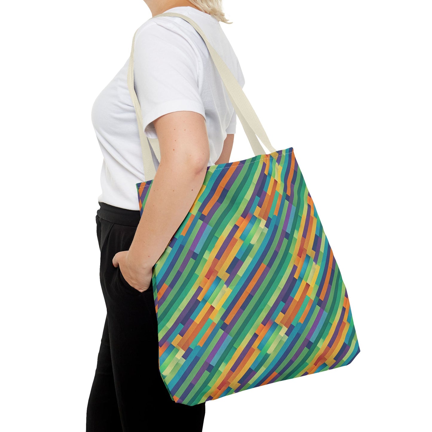 Vibrant Striped Tote Bag