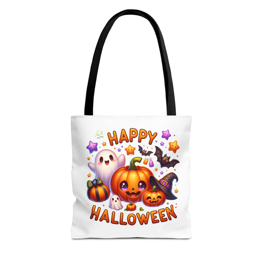 Cute Halloween Ghost Pumpkin Tote Bag