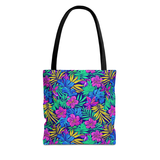 Tropical Floral Tote Bag, Beach Bag, Shopping Tote