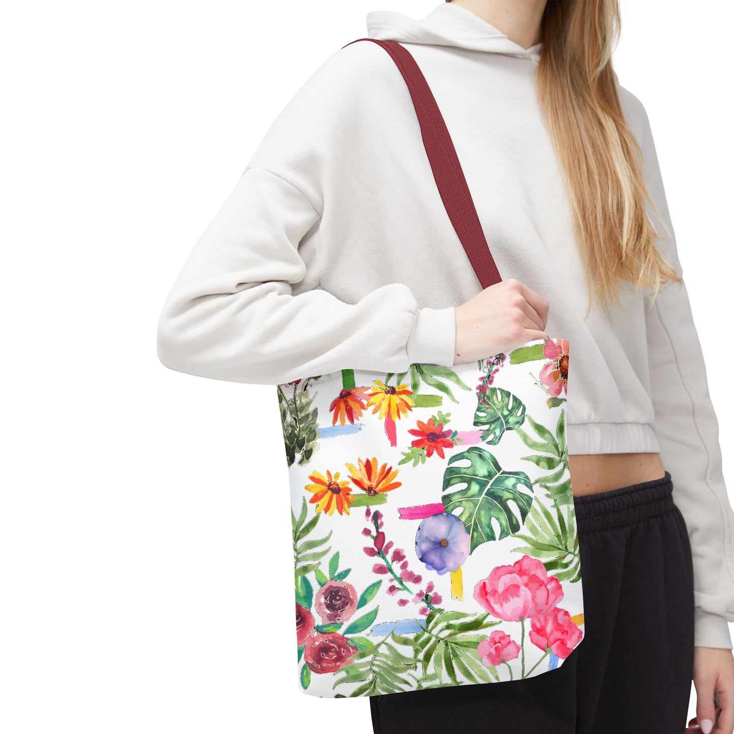Floral Print Tote Bag