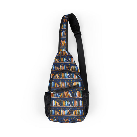 Colorful Library Chest Bag for Book Lovers, Perfect for Daily Use