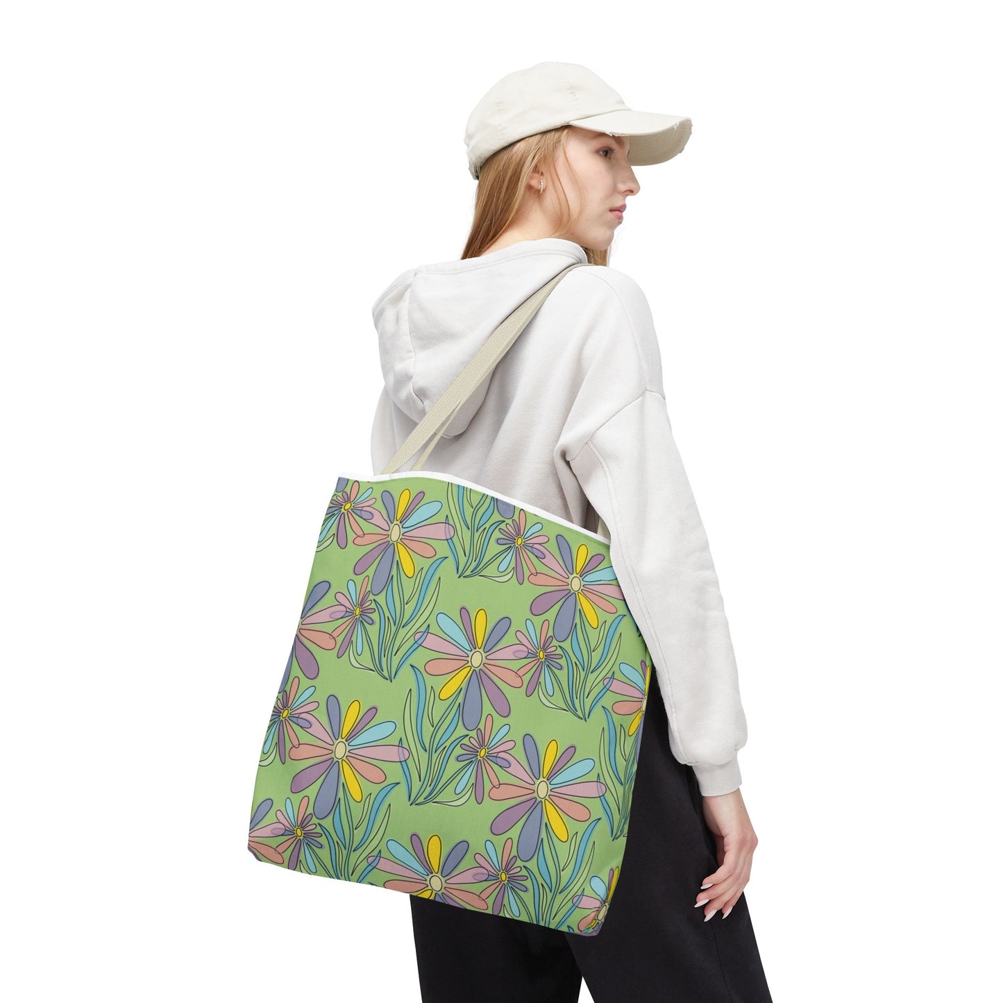 Floral Pattern Tote Bag, Gift for Garden Lovers