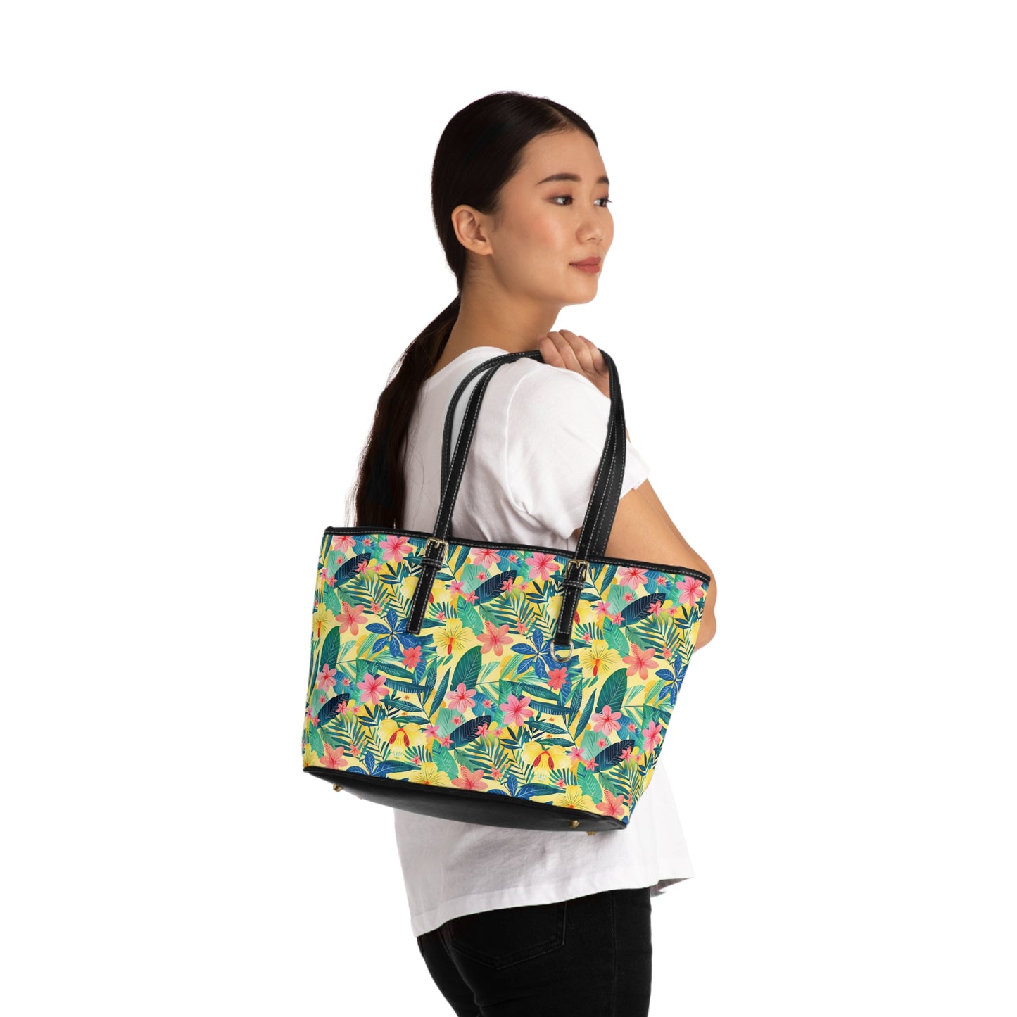 Colorful Hibiscus Beach Tote