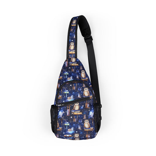 Charming Chest Bag with Wise Owl, Perfect for the Book Lover