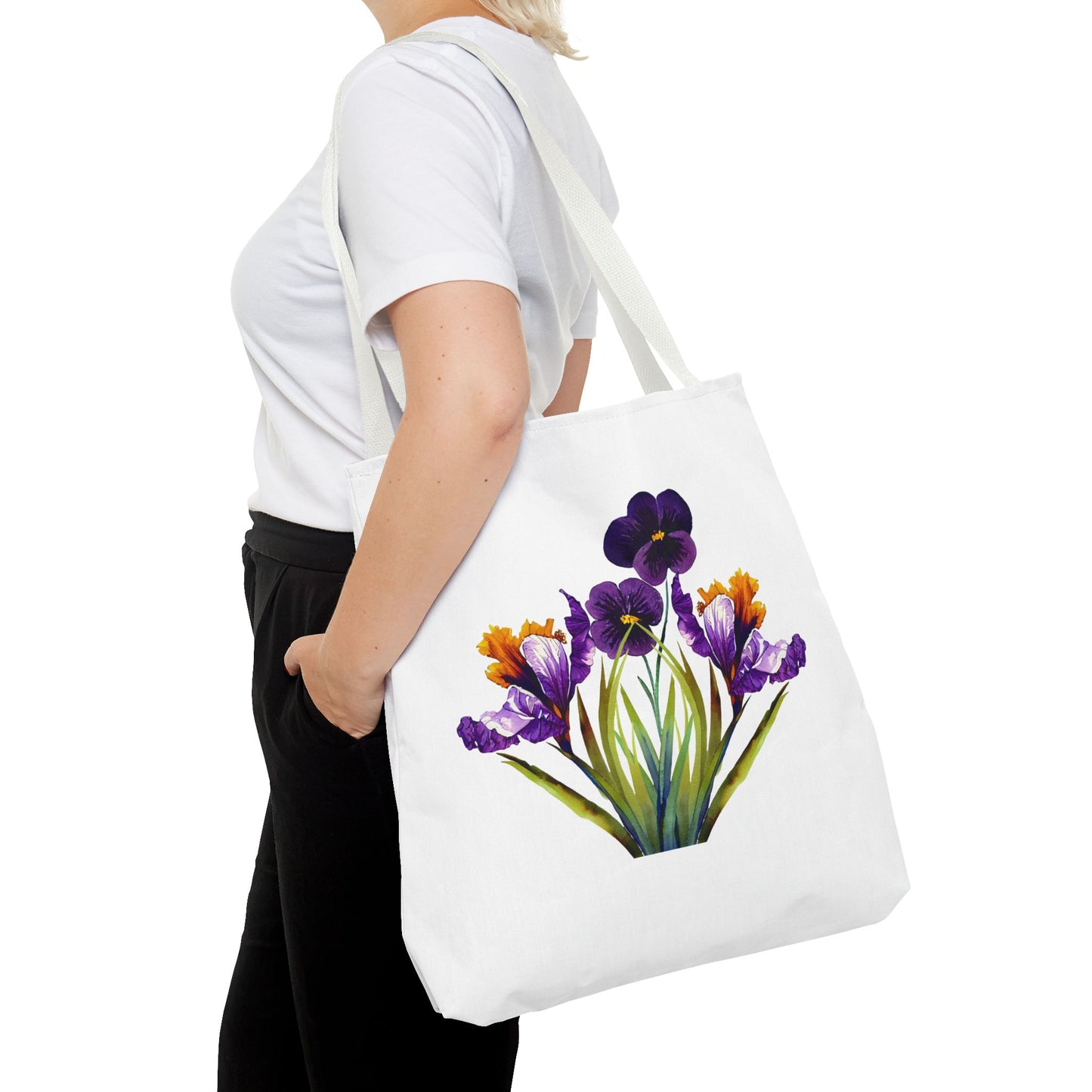 Floral Tote Bag, Reusable Grocery Tote