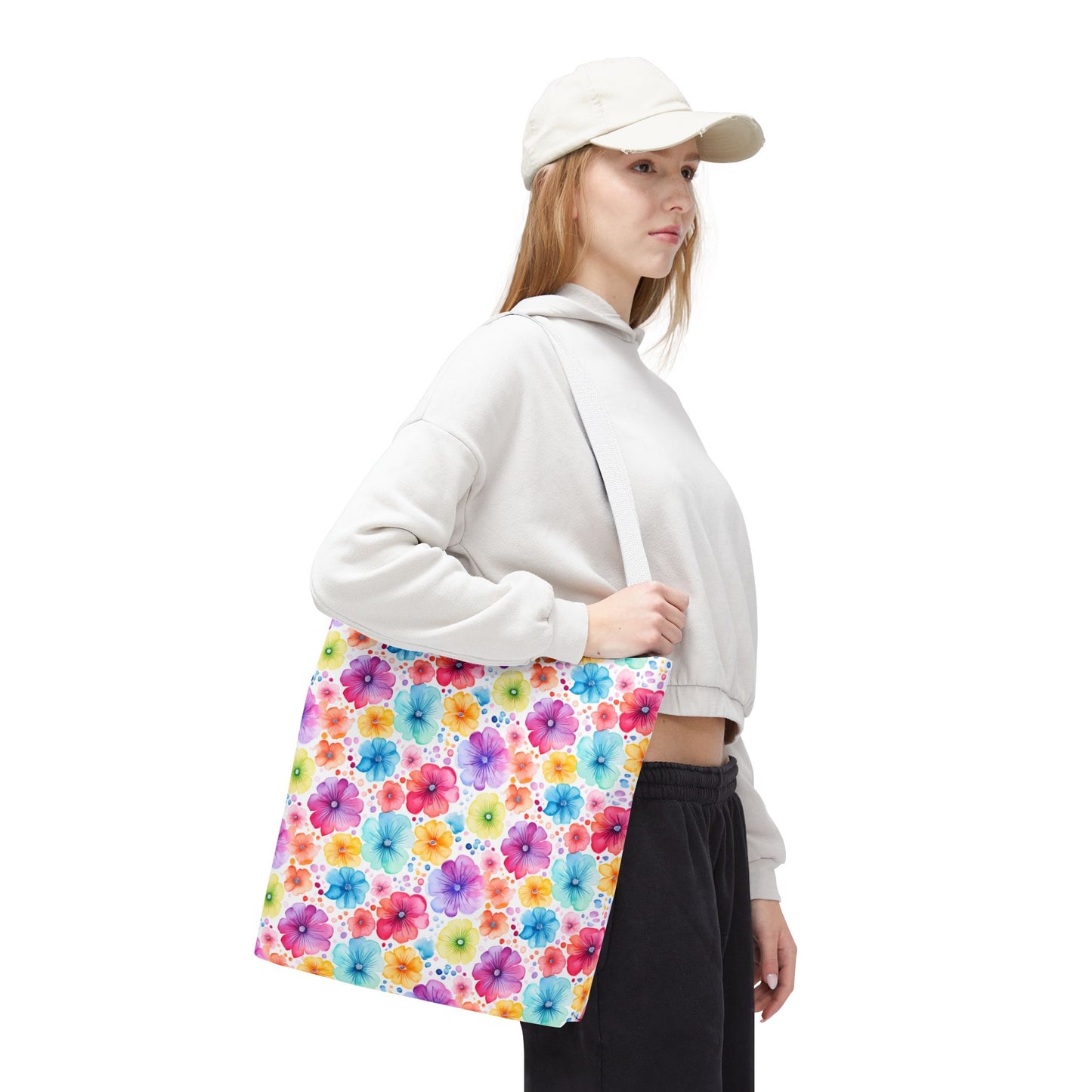 Vibrant Floral Tote Bag, Perfect Gift for Mother's Day, Bright Summer Accessory