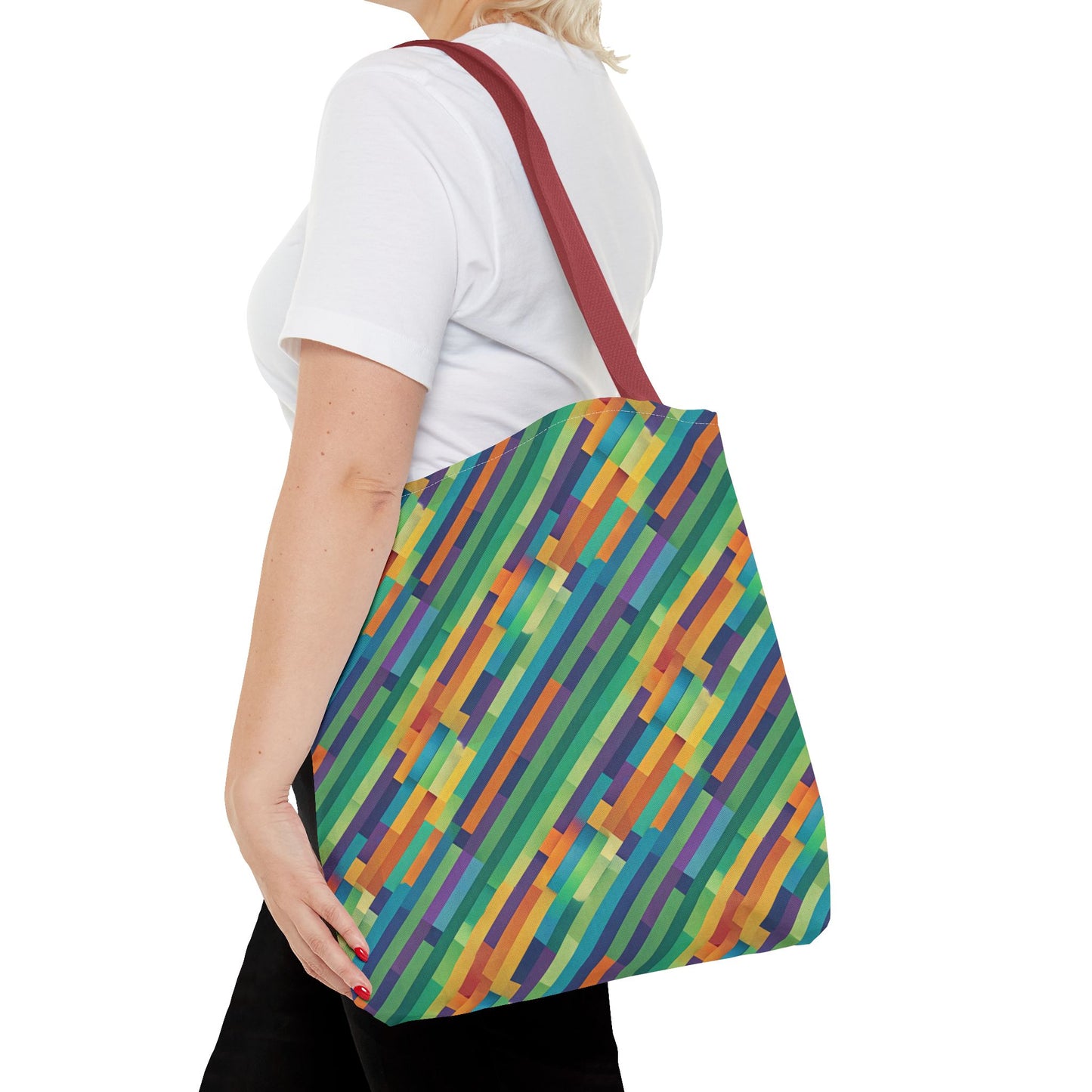 Vibrant Striped Tote Bag