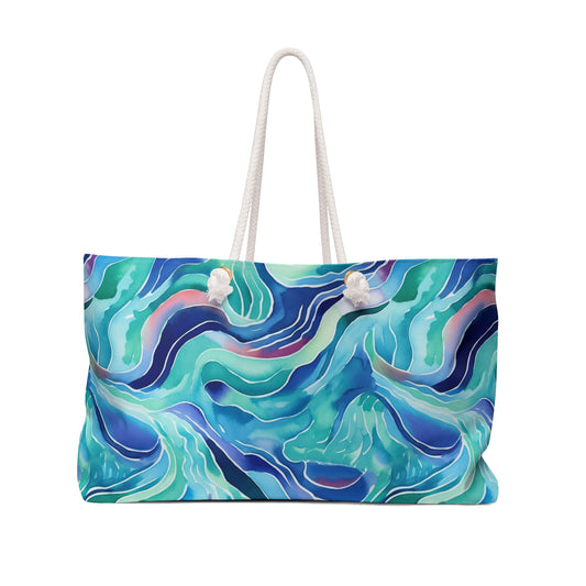 Abstract Ocean Wave Weekender Bag