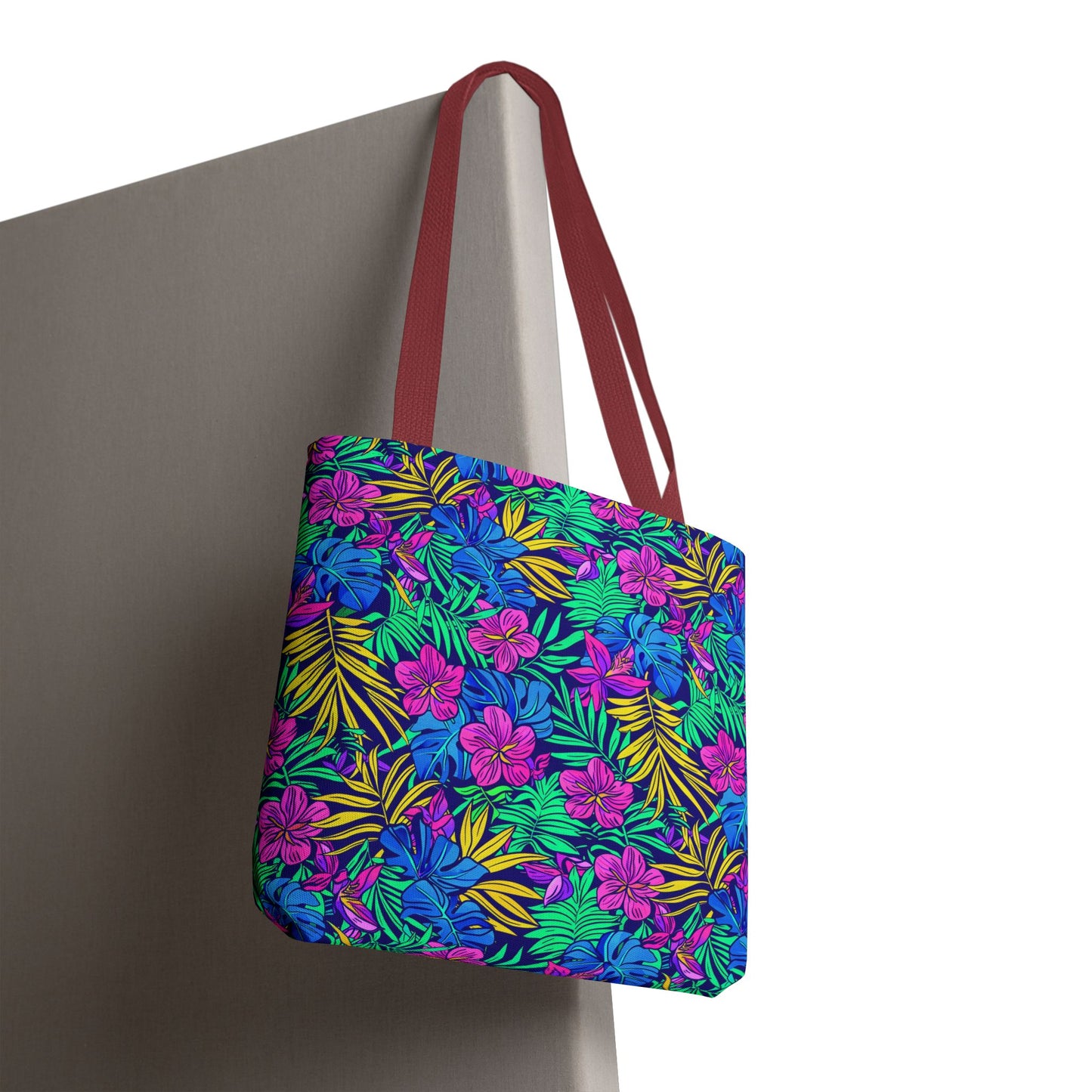 Tropical Floral Tote Bag, Beach Bag, Shopping Tote