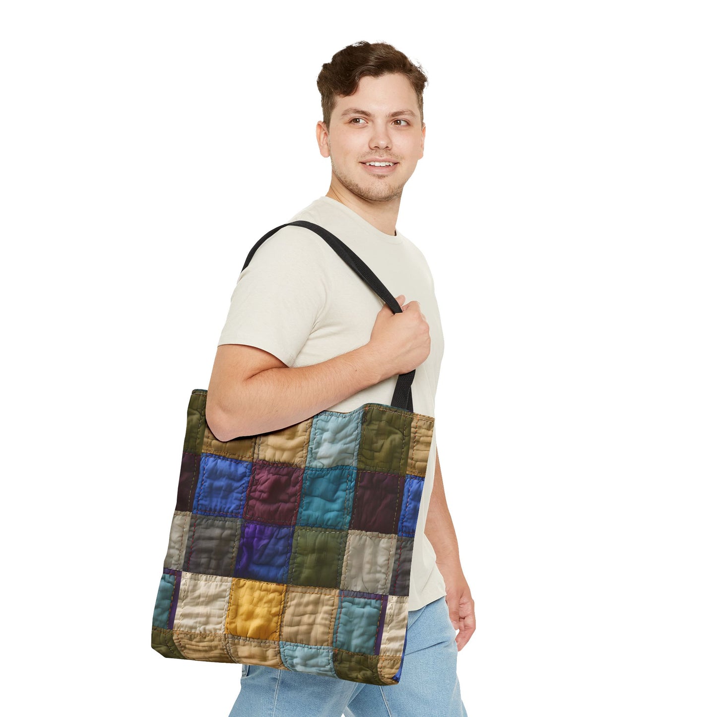 Colorful Patchwork Tote Bag, Stylish & Functional Carryall for Everyday Use