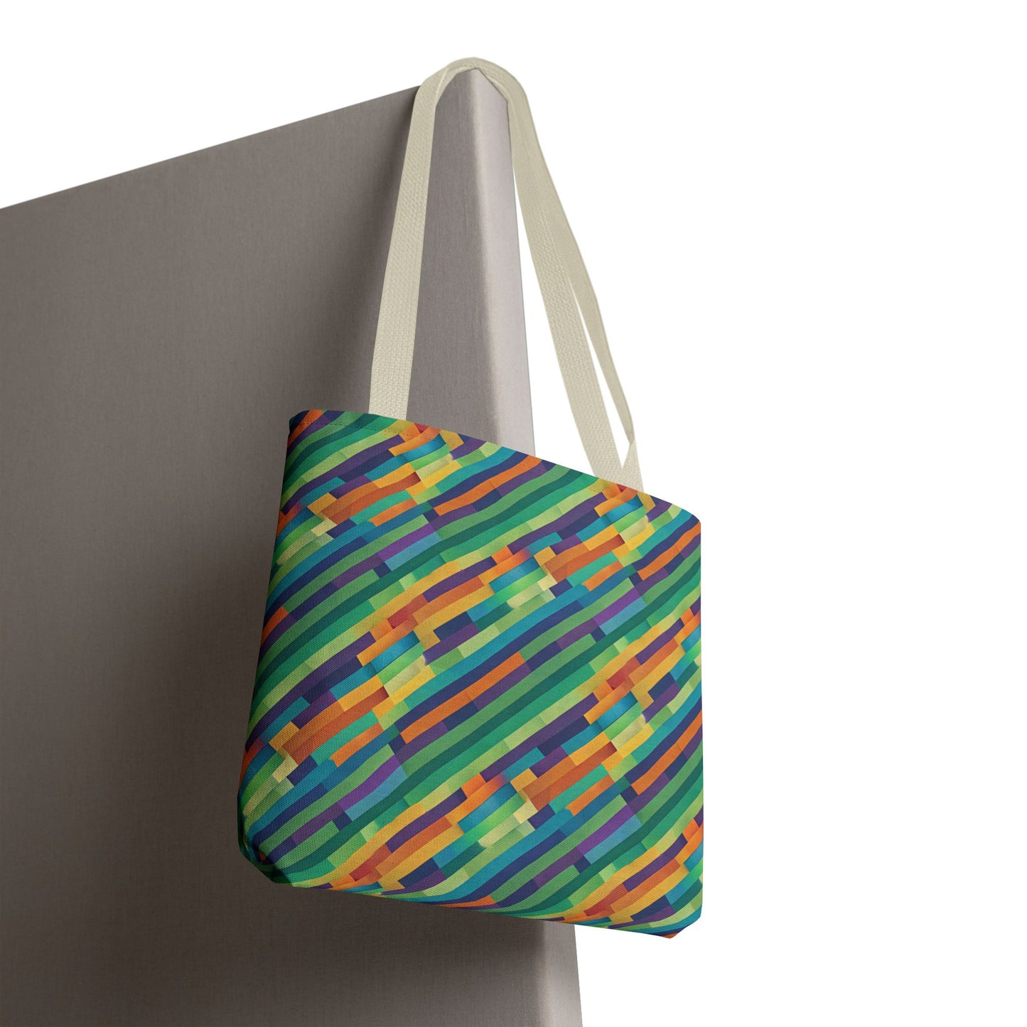 Vibrant Striped Tote Bag