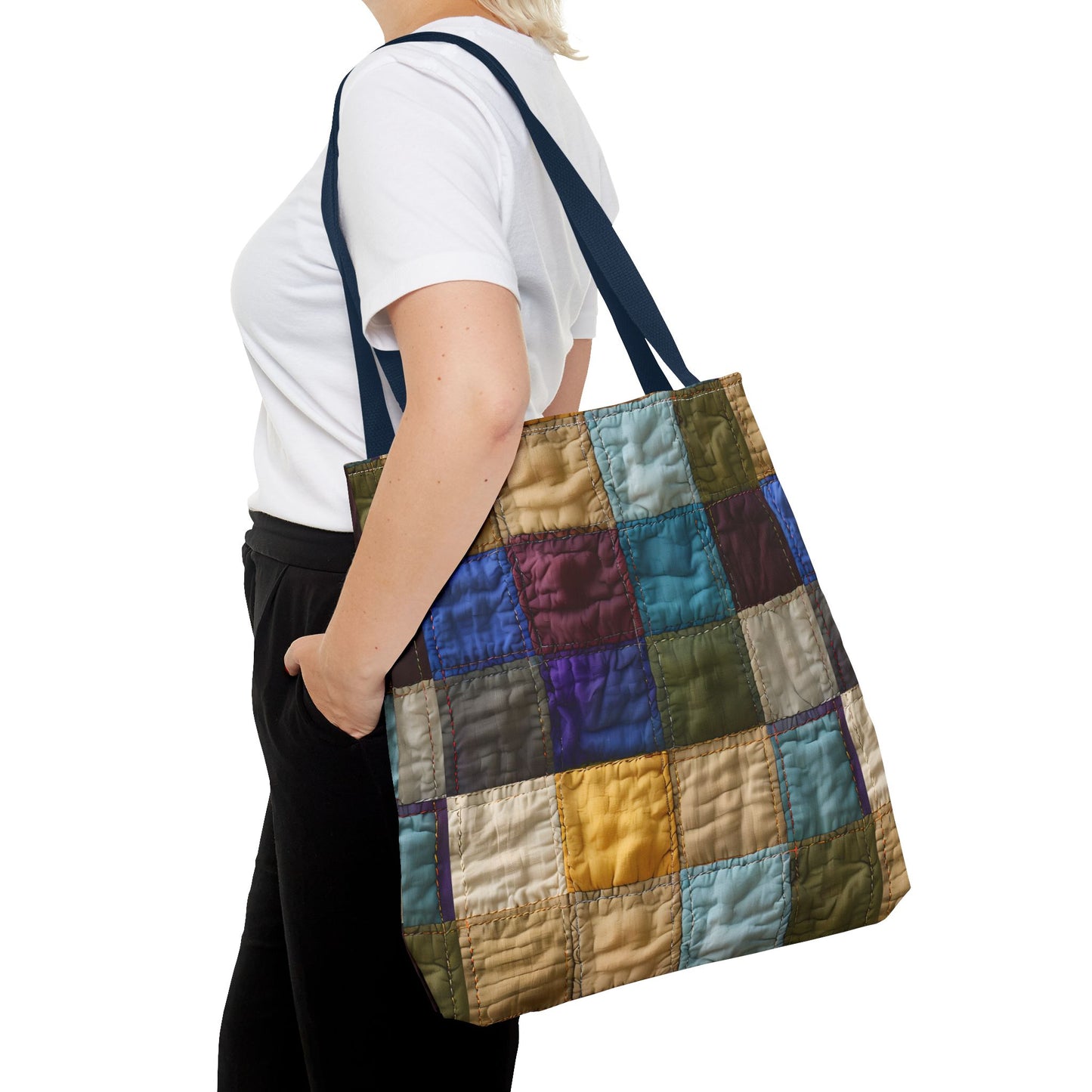 Colorful Patchwork Tote Bag, Stylish & Functional Carryall for Everyday Use