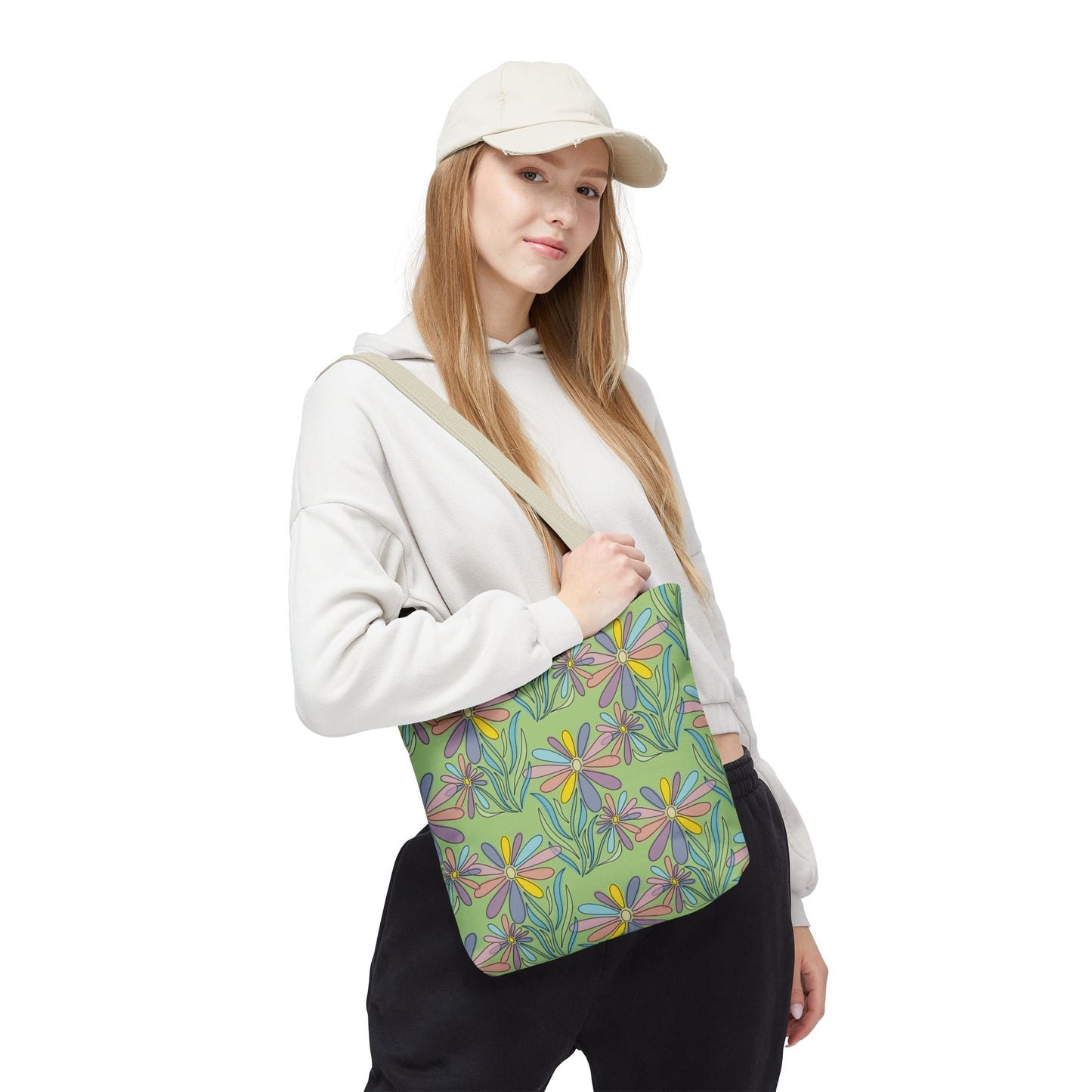 Floral Pattern Tote Bag, Gift for Garden Lovers