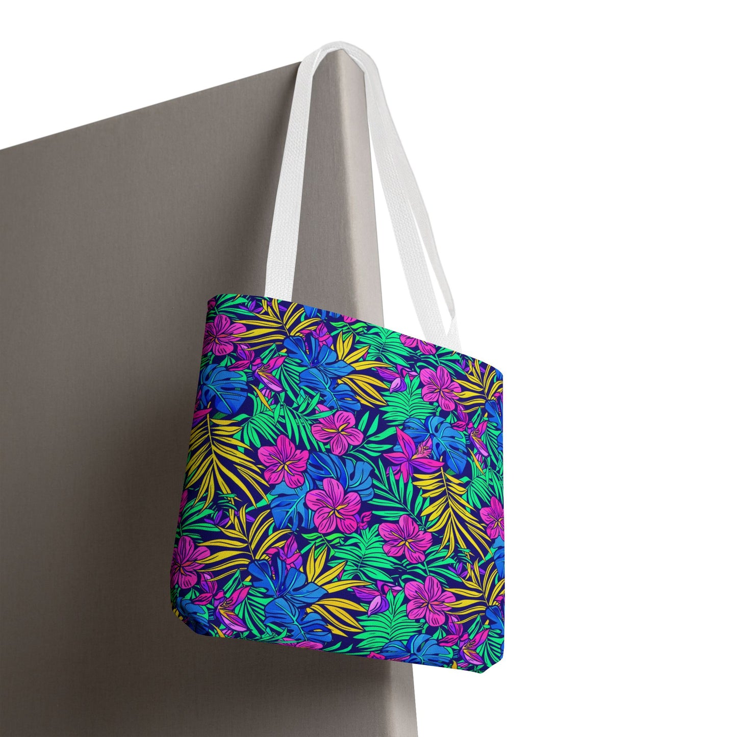Tropical Floral Tote Bag, Beach Bag, Shopping Tote