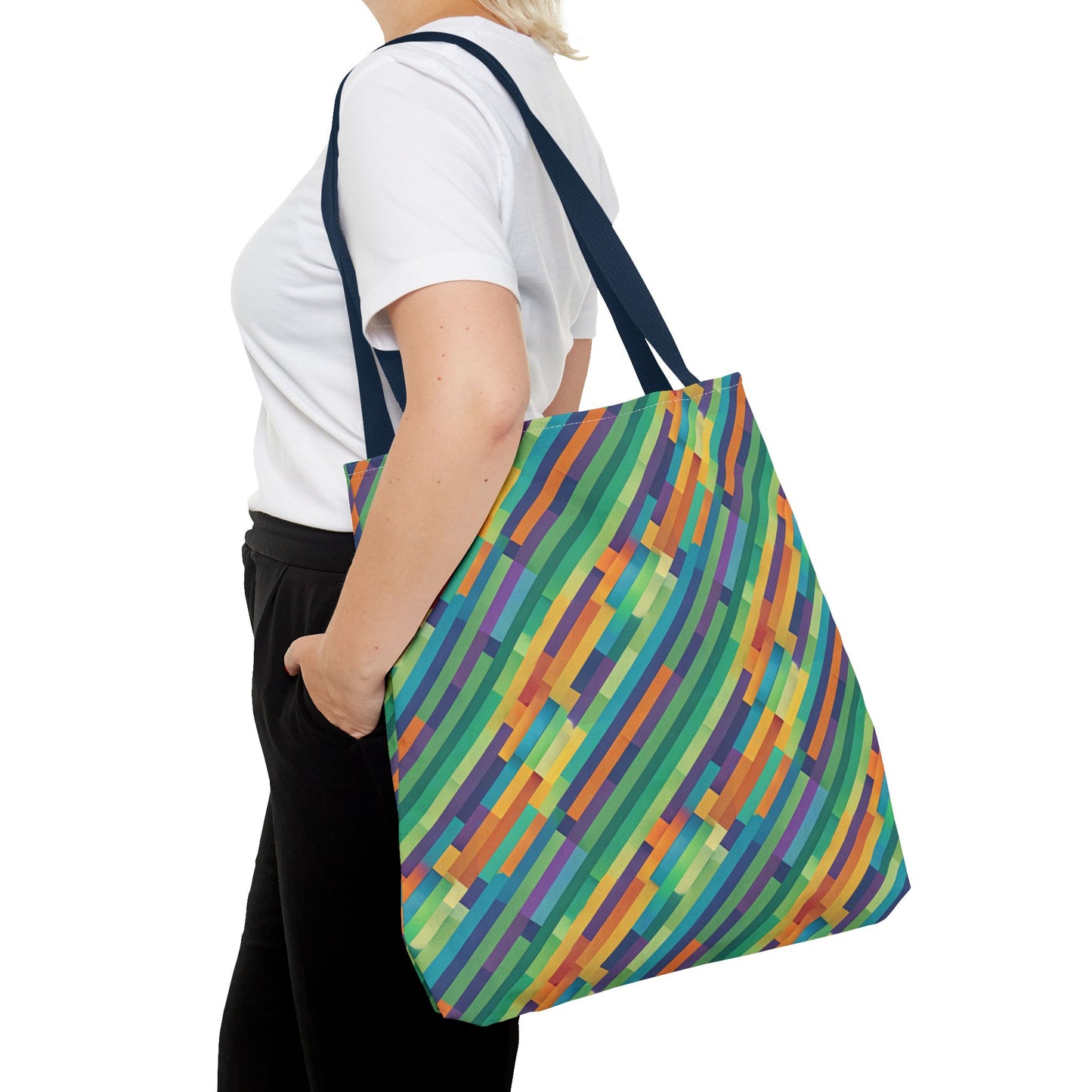 Vibrant Striped Tote Bag