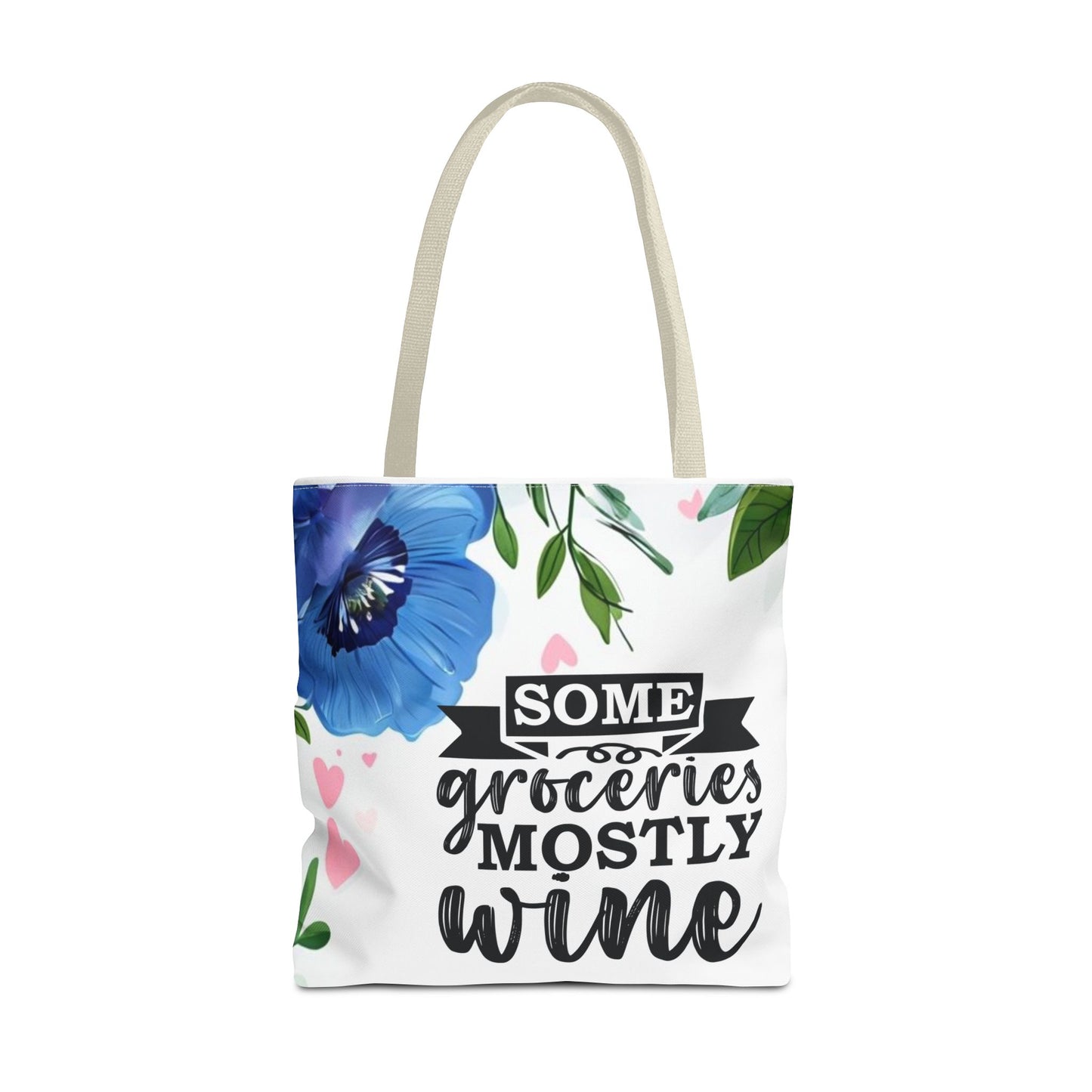 Grocery and Wine Lover Tote Bag,