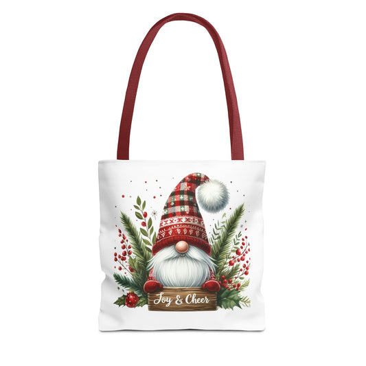 Christmas Gnome Tote Bag - Joy & Cheer Holiday Shopper