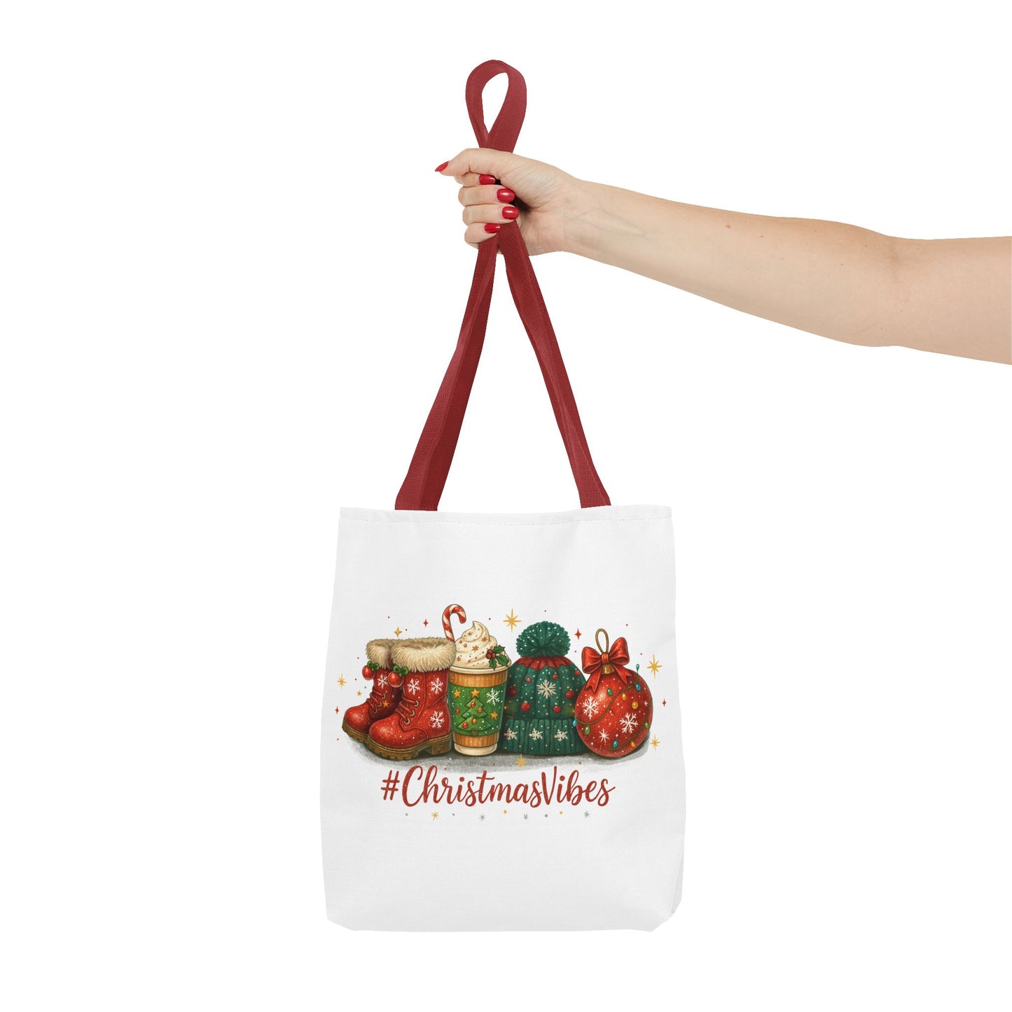 Christmas Vibes Tote Bag for Holiday Shopping