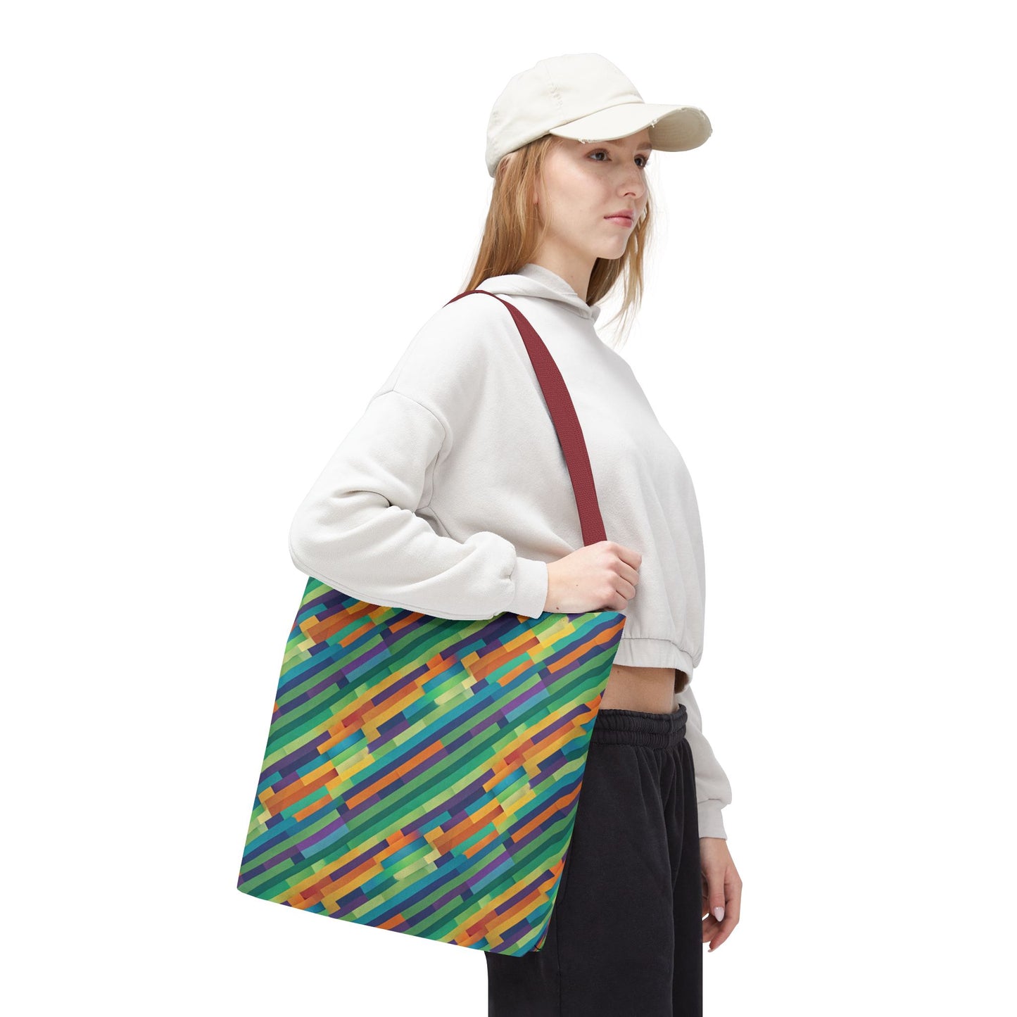Vibrant Striped Tote Bag