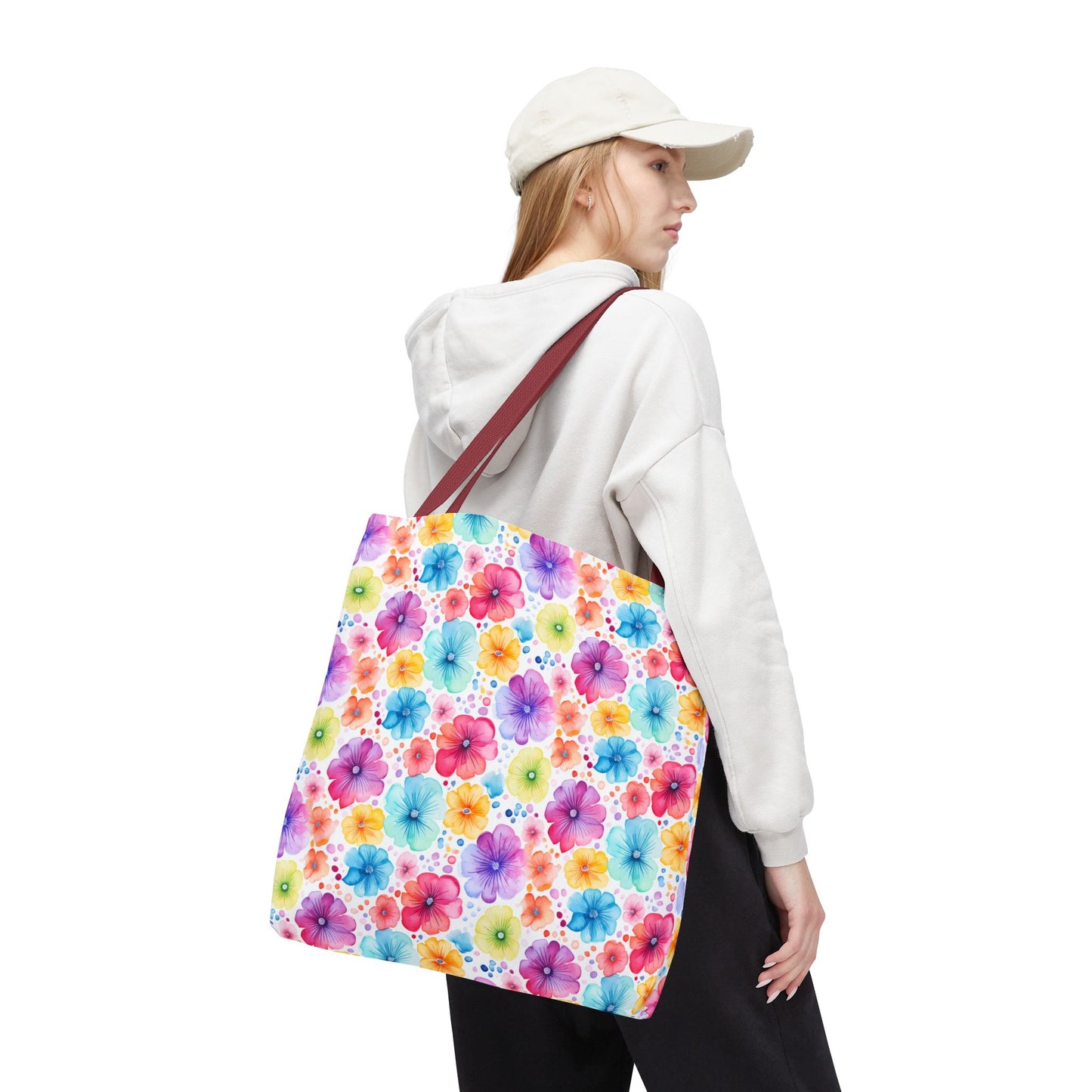 Vibrant Floral Tote Bag, Perfect Gift for Mother's Day, Bright Summer Accessory