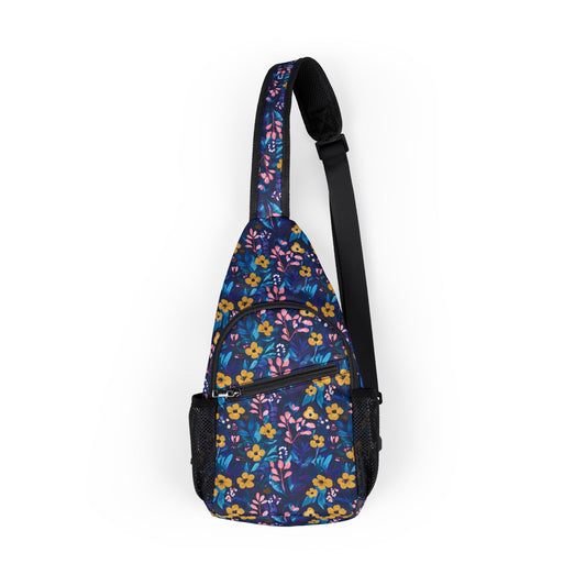 Vibrant Floral Chest Bag for Adventurers, Sling Bag