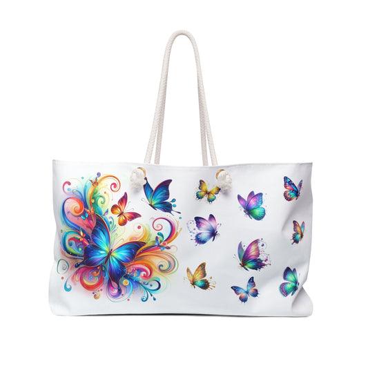Colorful Butterfly Weekender Bag - Perfect for Travel, Beach, Gym, Gifts, and Weekend Getaways!