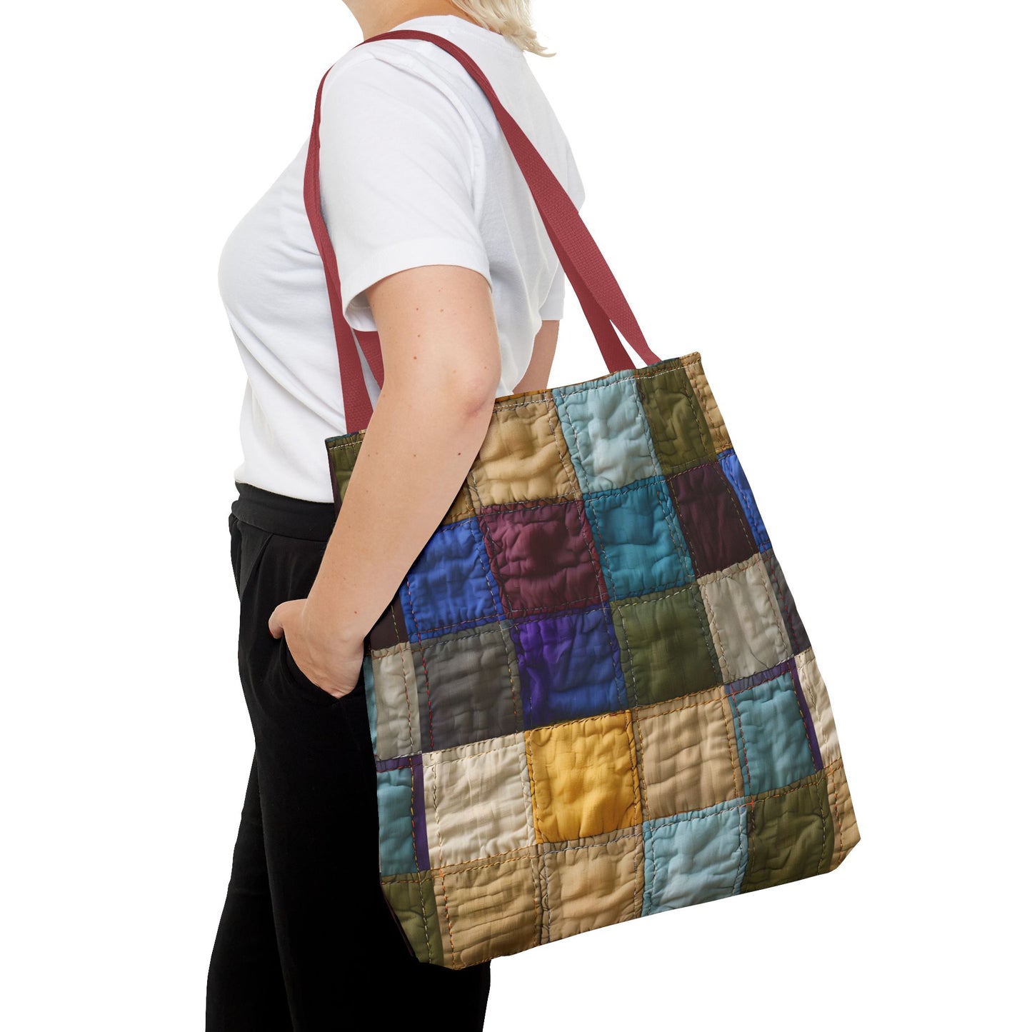 Colorful Patchwork Tote Bag, Stylish & Functional Carryall for Everyday Use