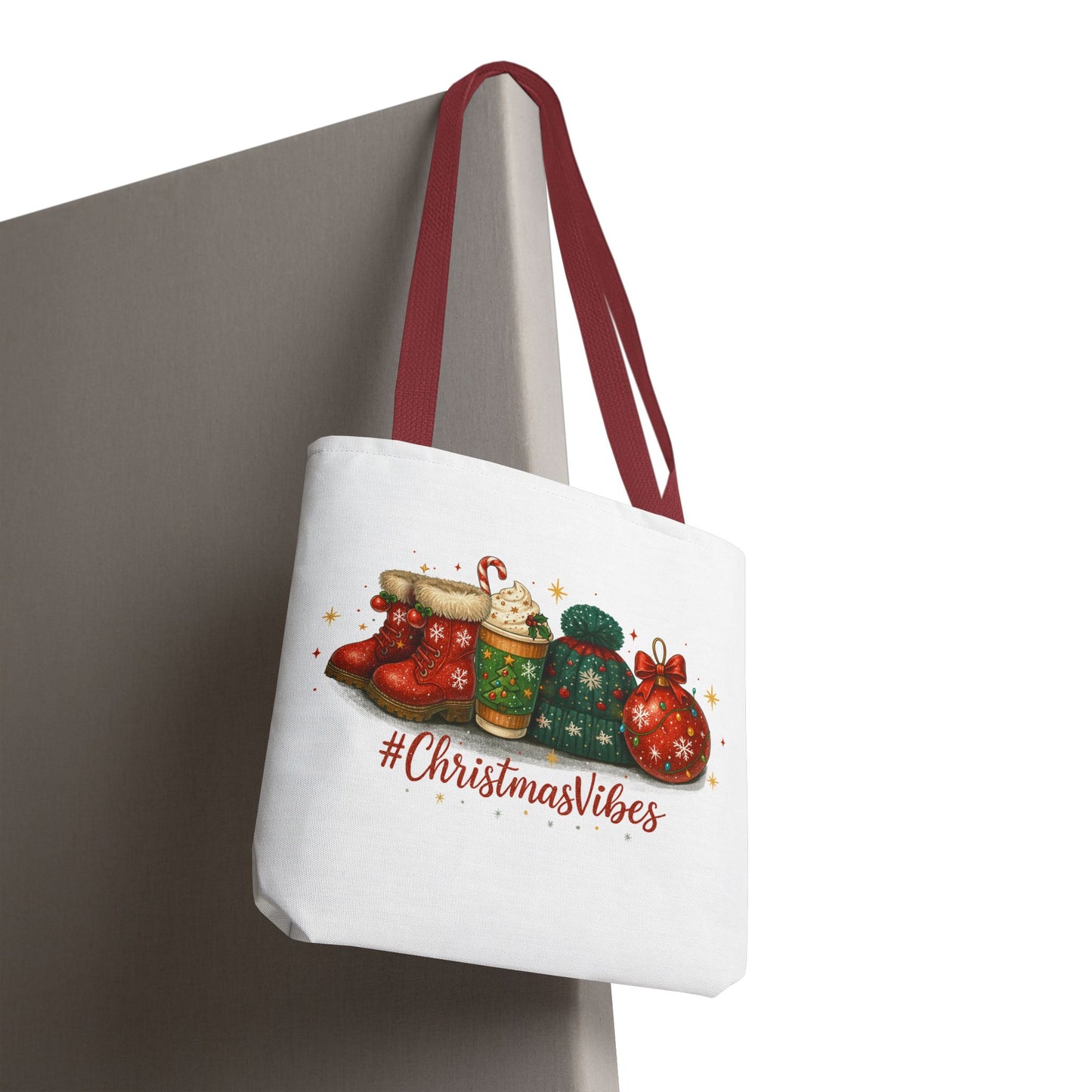Christmas Vibes Tote Bag for Holiday Shopping