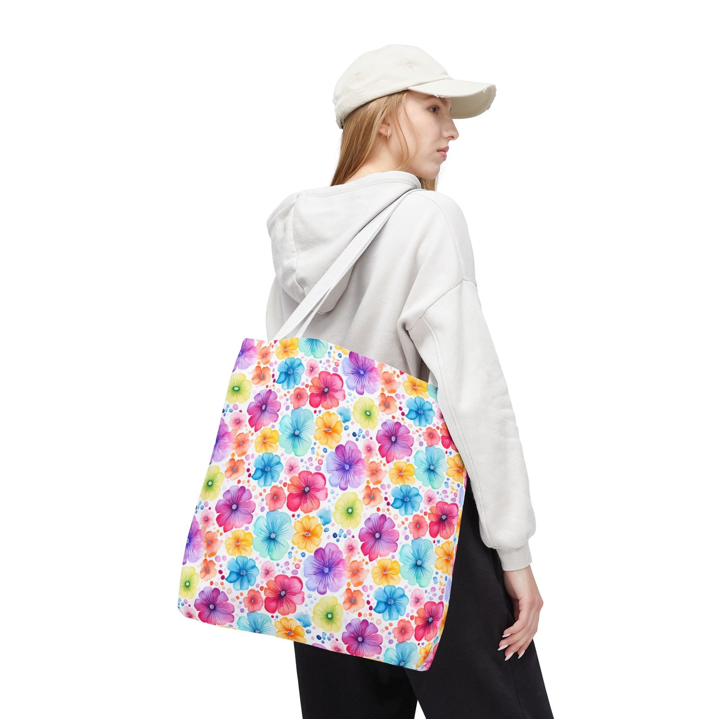 Vibrant Floral Tote Bag, Perfect Gift for Mother's Day, Bright Summer Accessory