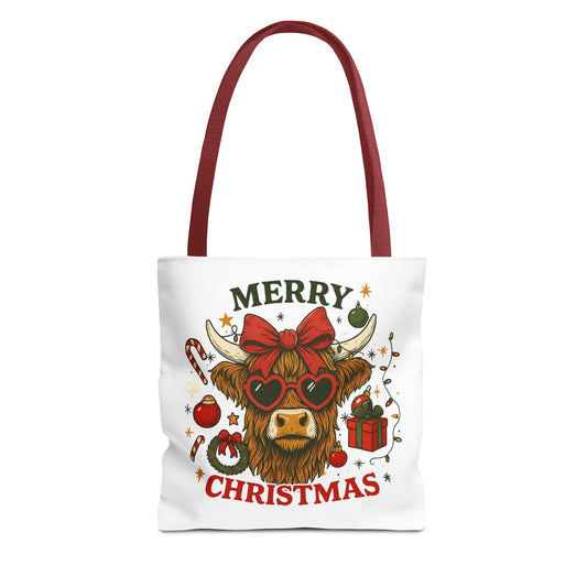 Christmas Cow Tote Bag