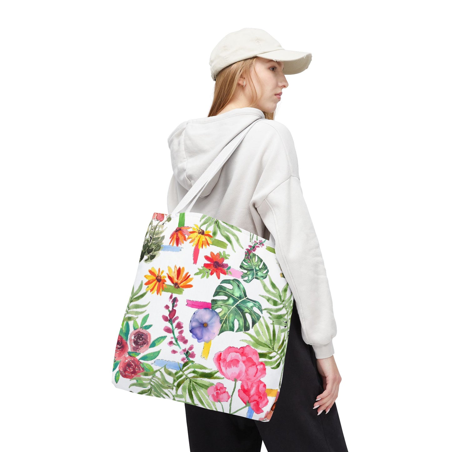 Floral Print Tote Bag