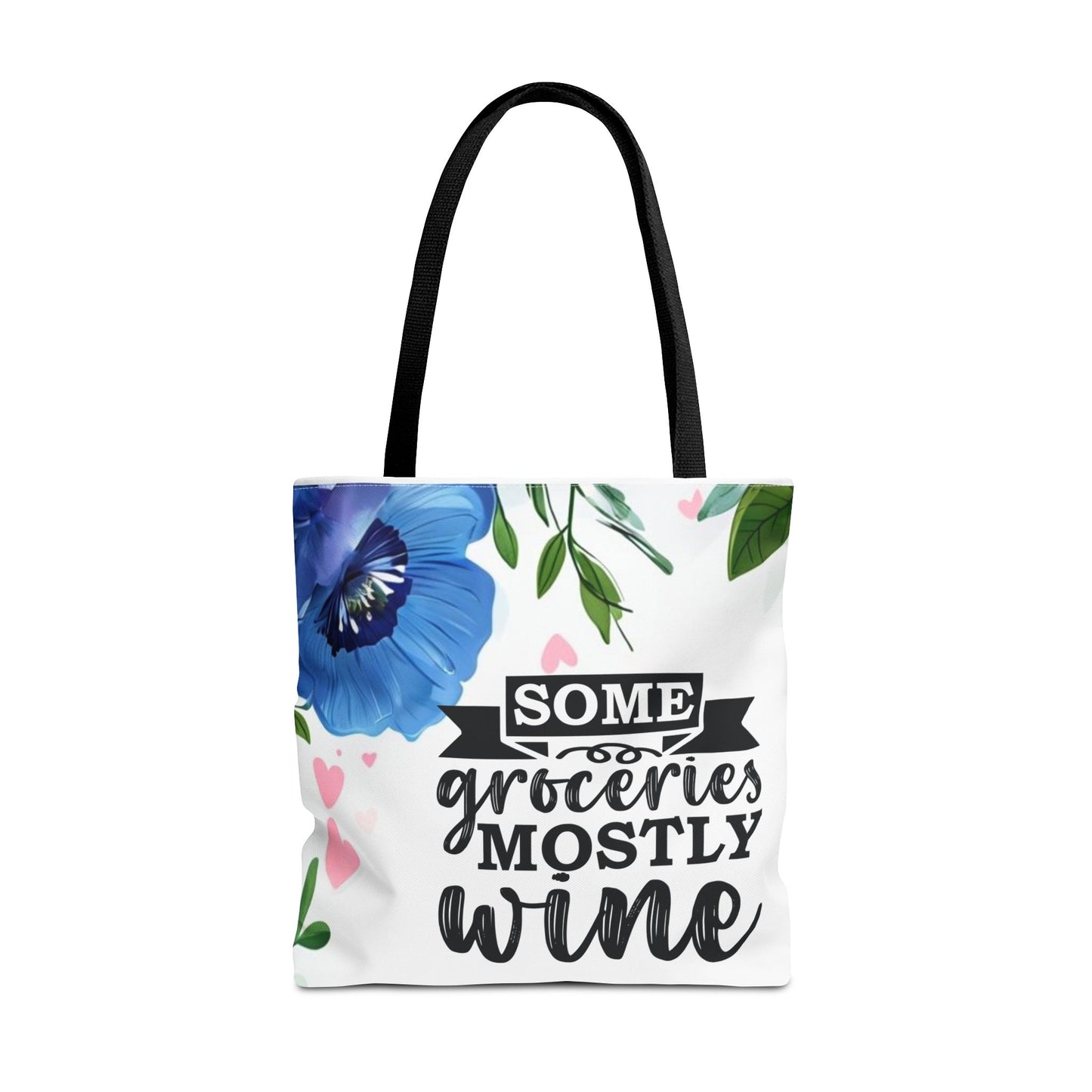 Grocery and Wine Lover Tote Bag,