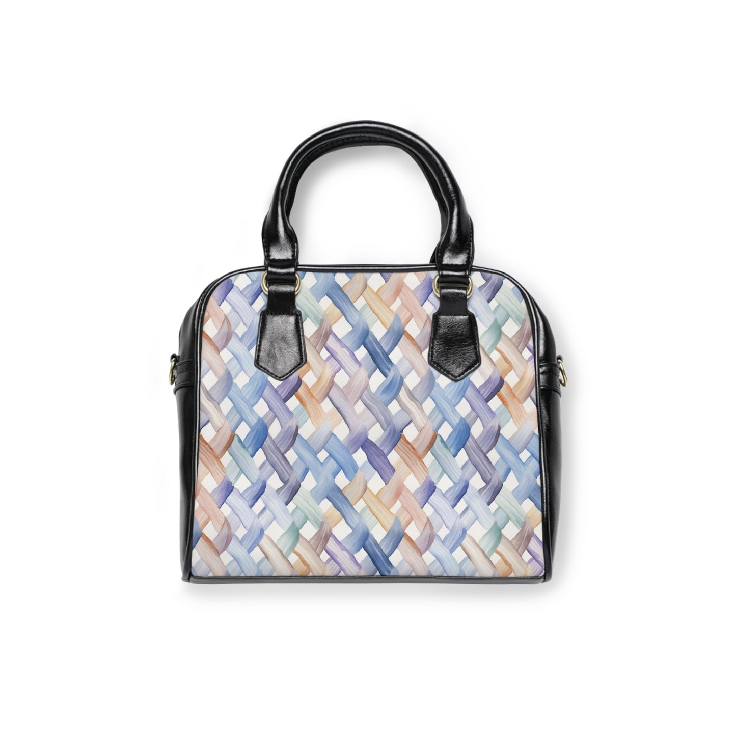 Woven Pattern Shoulder Handbag