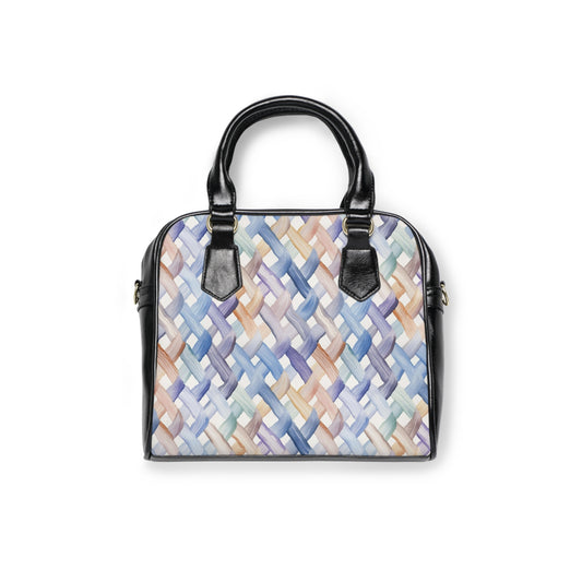 Woven Pattern Shoulder Handbag