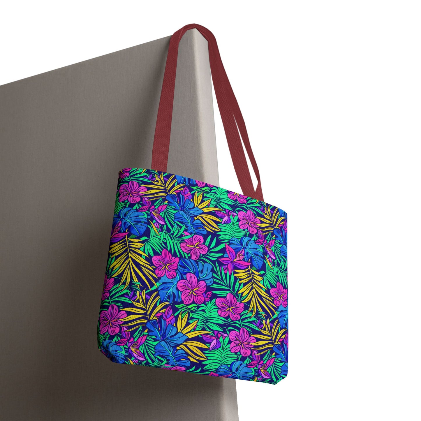 Tropical Floral Tote Bag, Beach Bag, Shopping Tote