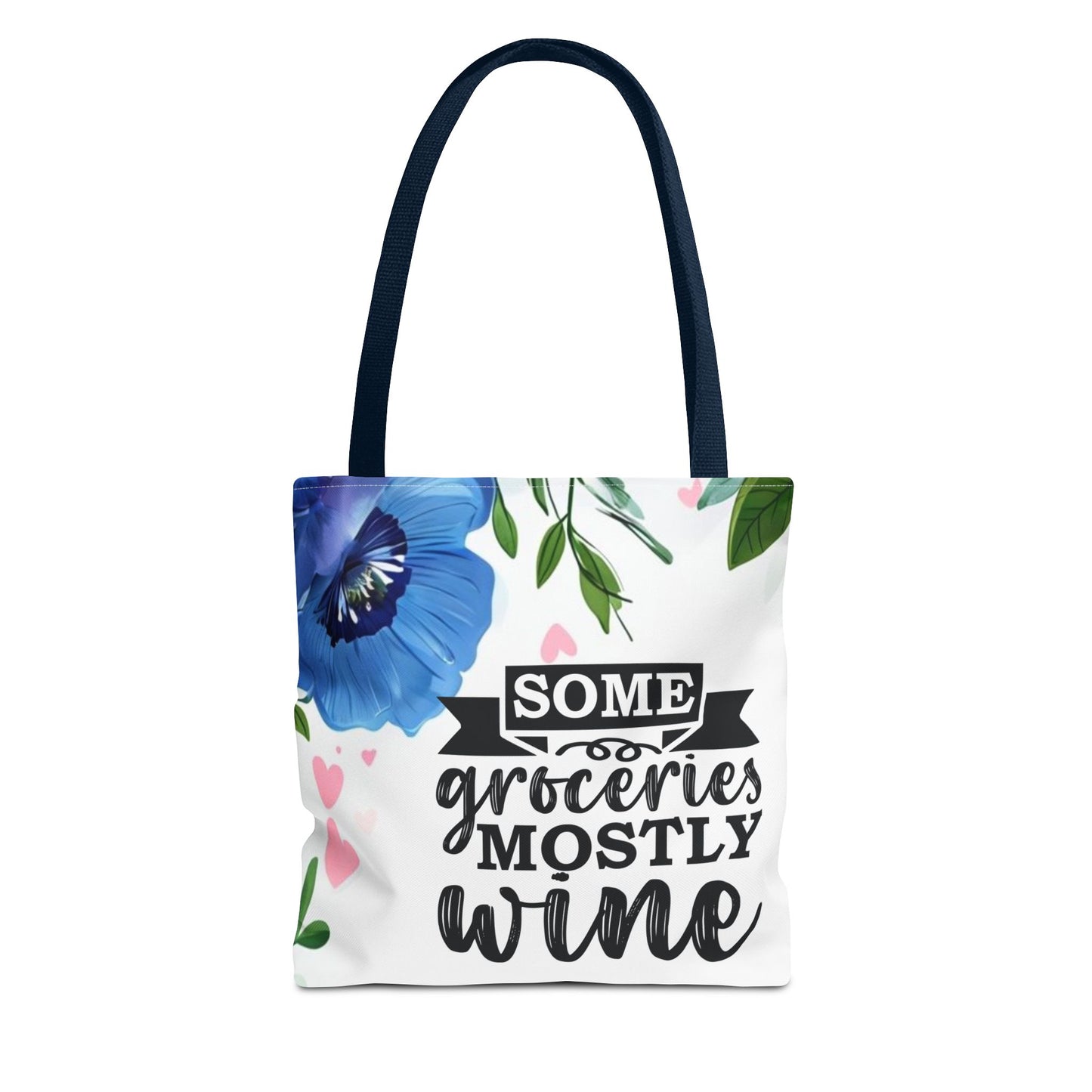 Grocery and Wine Lover Tote Bag,