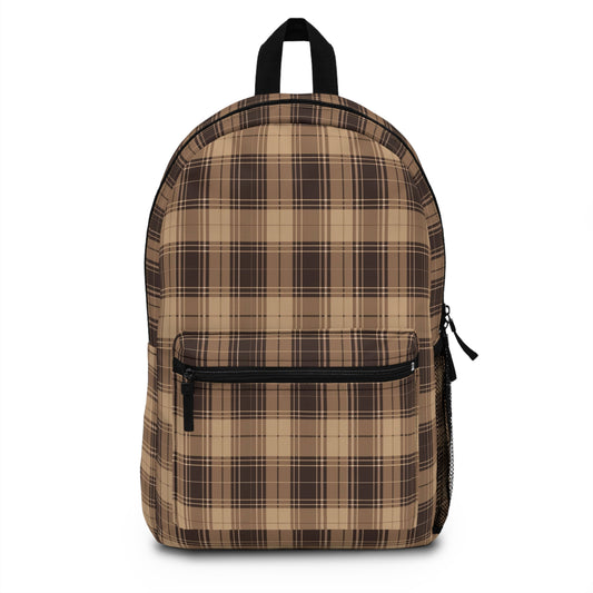 Stylish Plaid Backpack for School, Travel, Casual Outings