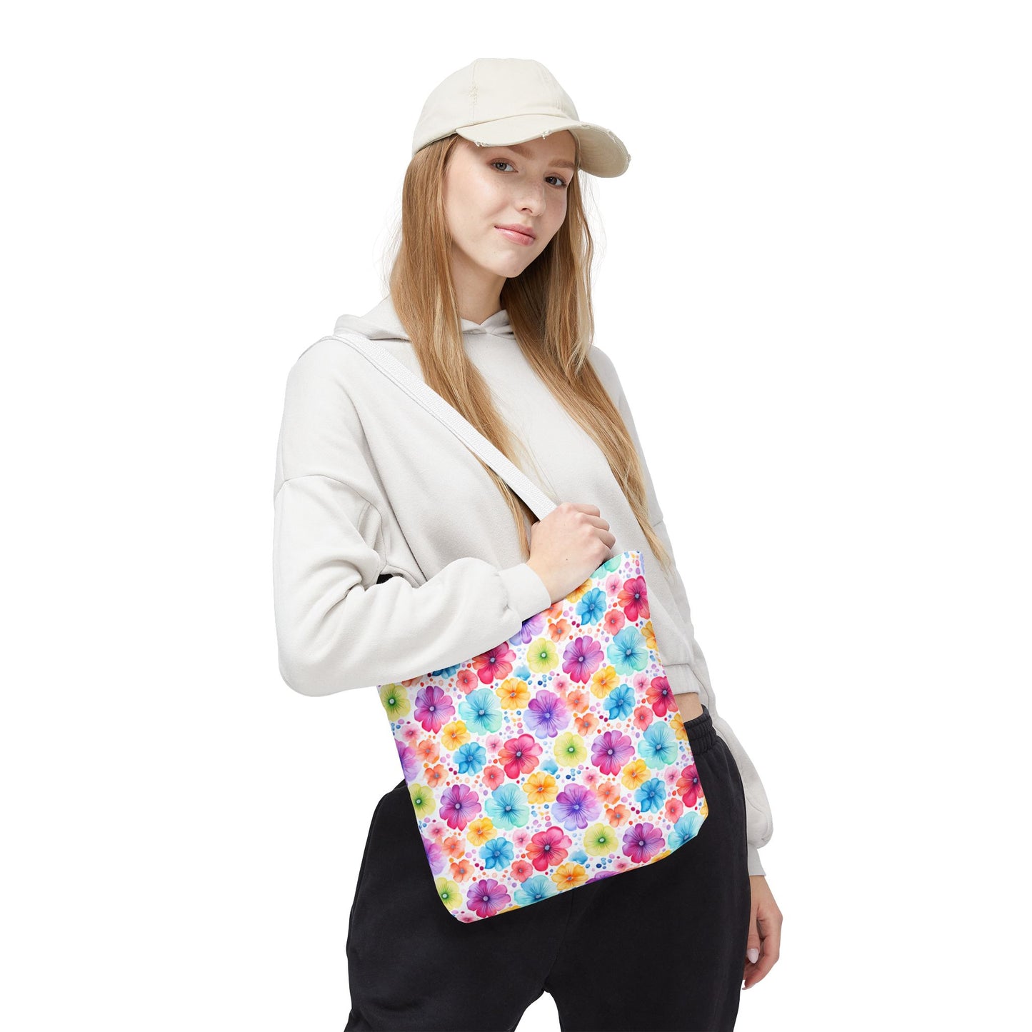 Vibrant Floral Tote Bag, Perfect Gift for Mother's Day, Bright Summer Accessory