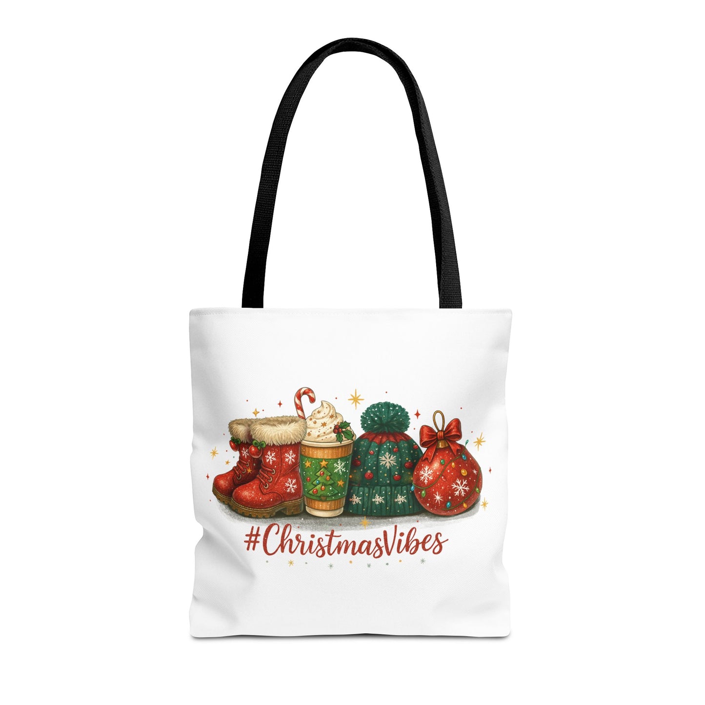 Christmas Vibes Tote Bag for Holiday Shopping