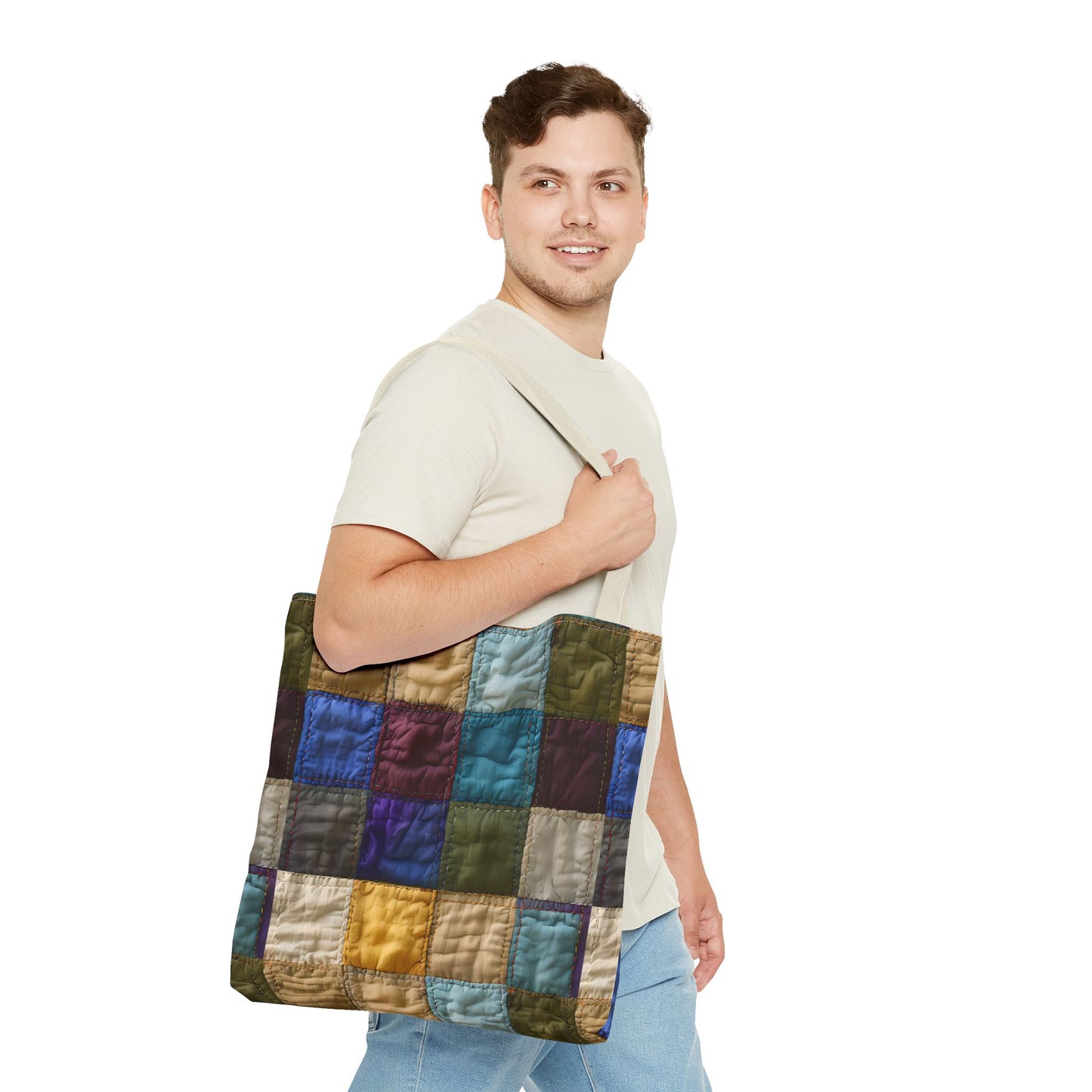 Colorful Patchwork Tote Bag, Stylish & Functional Carryall for Everyday Use